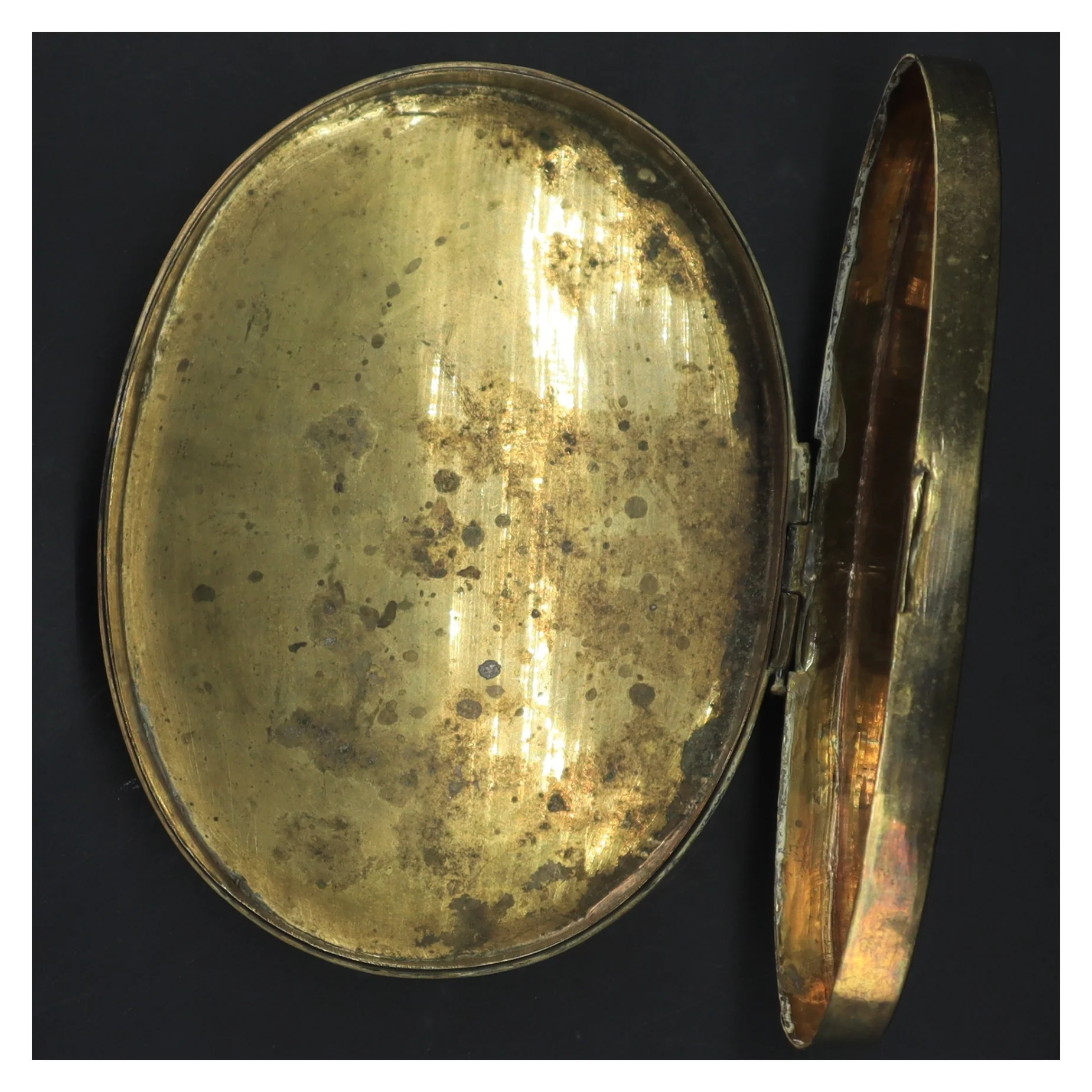 Vintage Messing dåse (str. 17x13x4,5 cm)