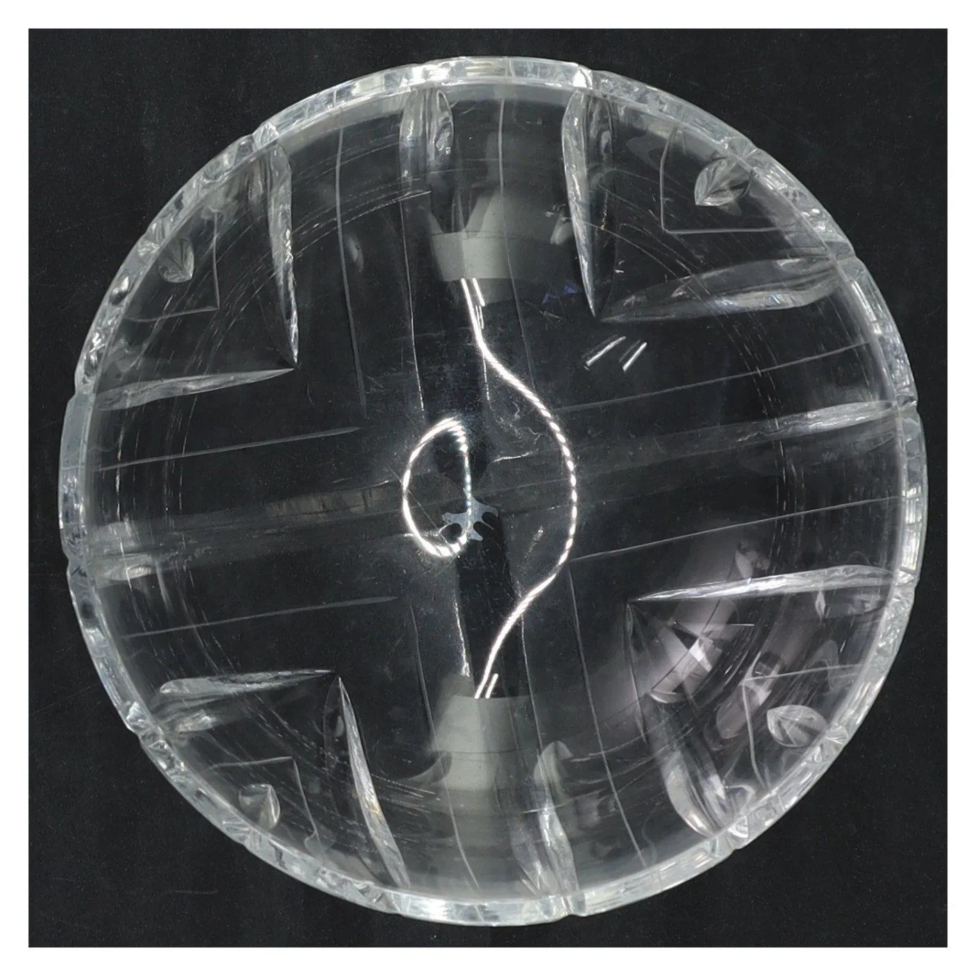 Gennemsigtig krystalskål (str. Ø. 13 cm)