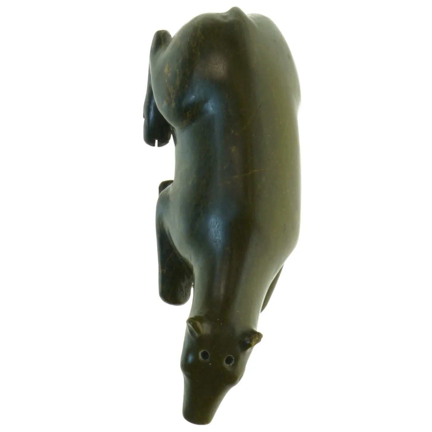 Grønlandica. Stenskulptur af Ekgkalv (?) (str. 17 cm)