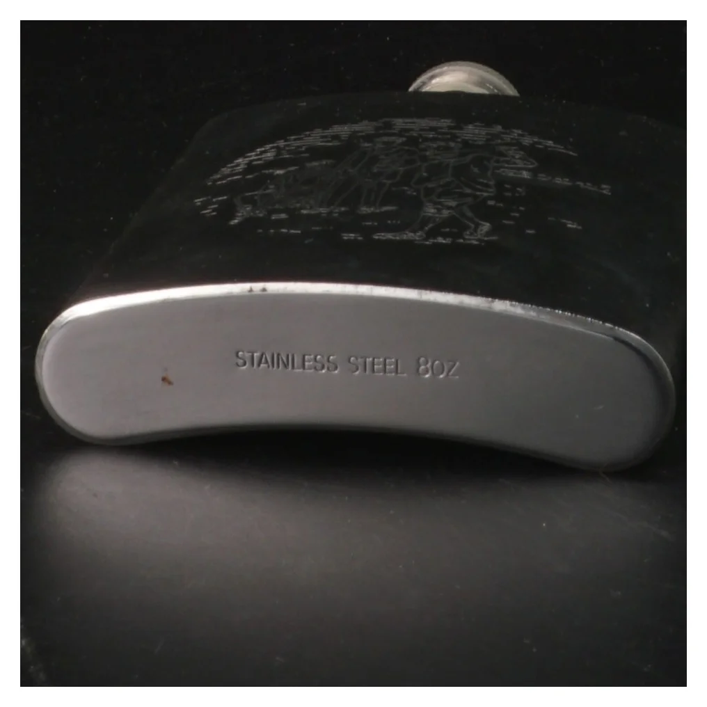 Lommelærke i rustfrit stål (str. 8 oz)