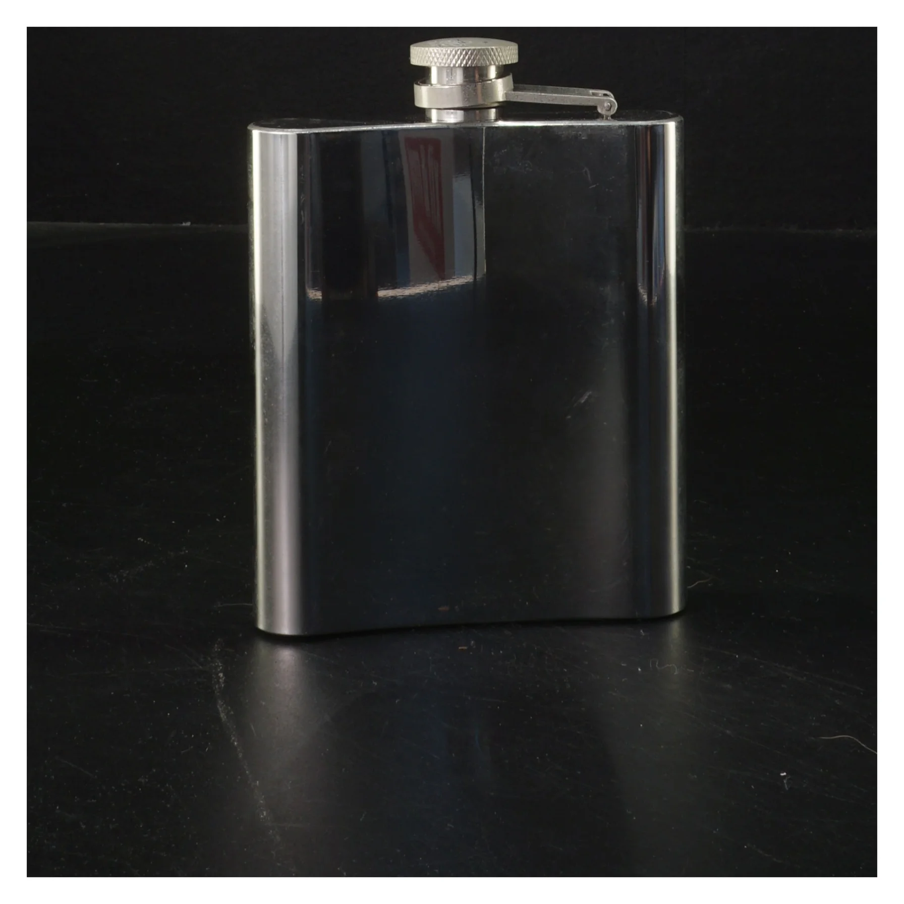 Lommelærke i rustfrit stål (str. 8 oz)