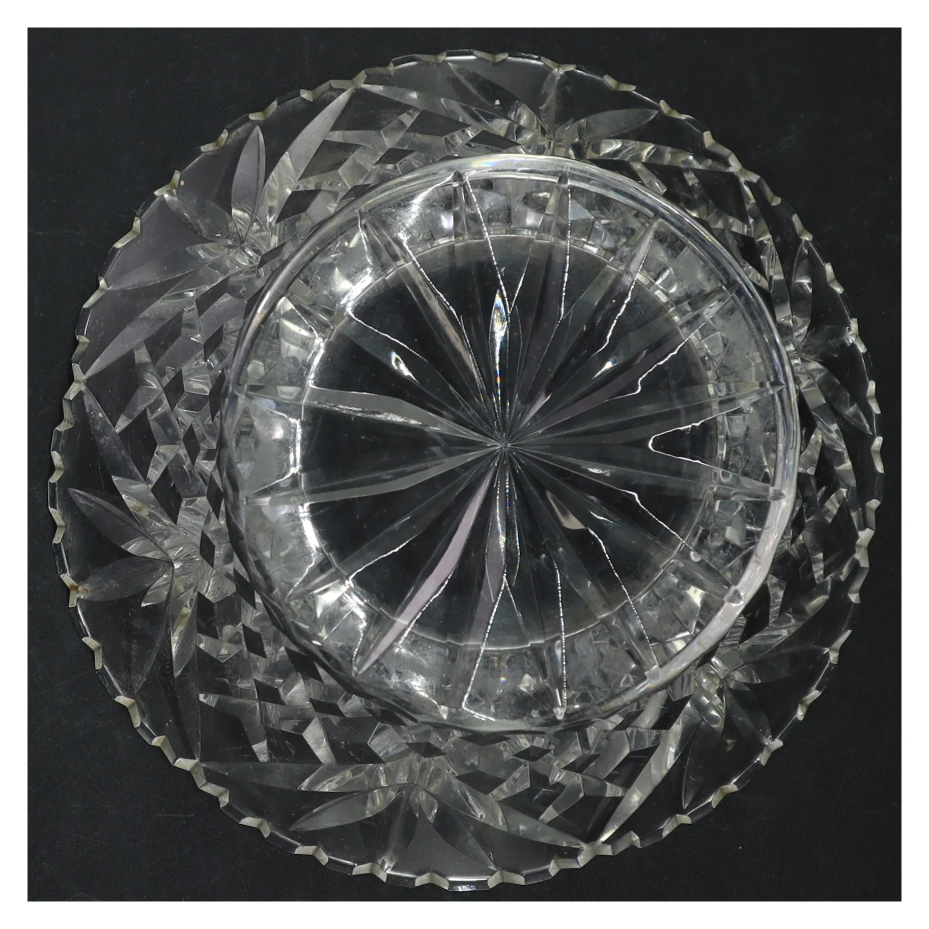 Krystal skål (str. Ø. 19,5 cm)