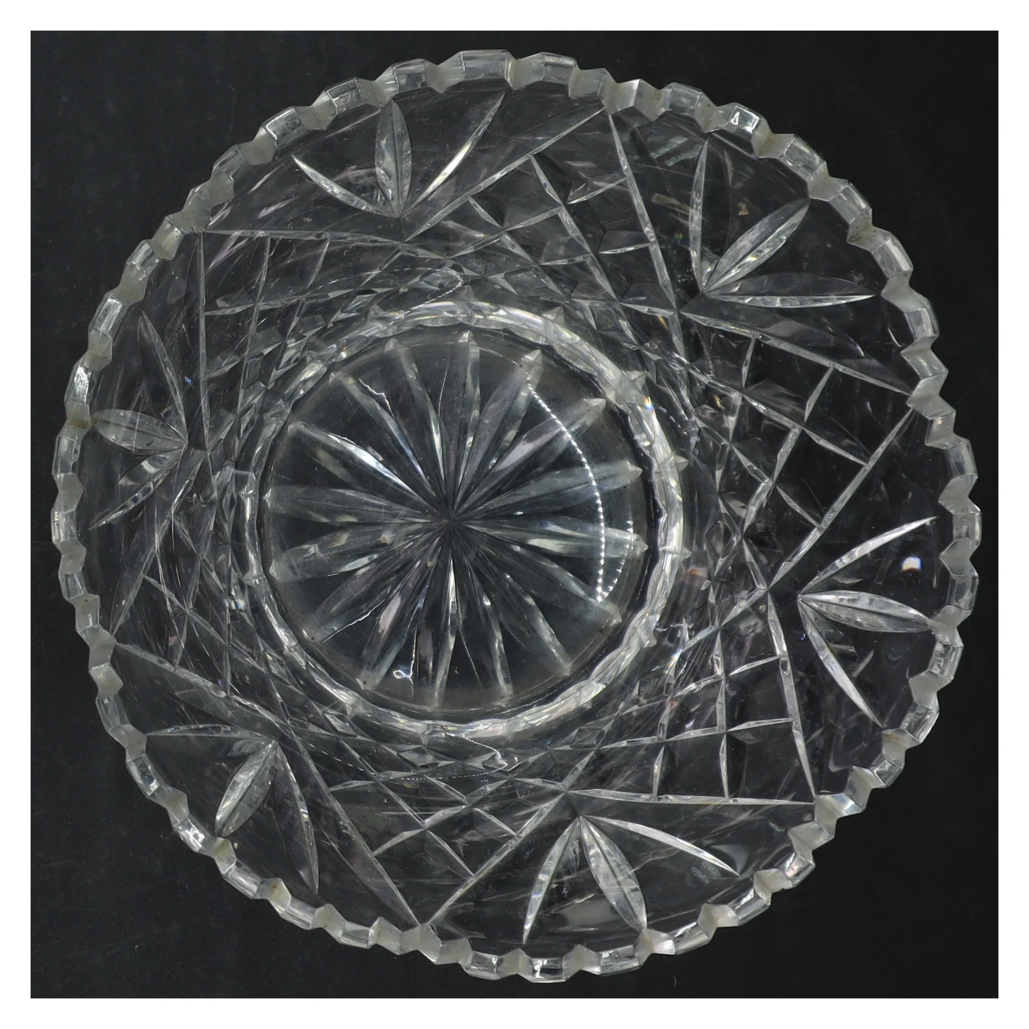 Krystal skål (str. Ø. 19,5 cm)