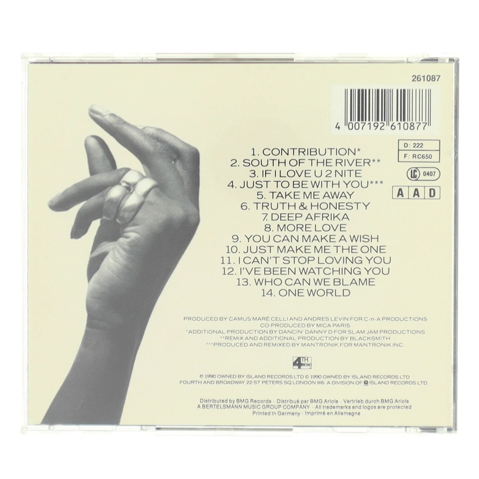 Mica Paris - Contribution CD fra Island Records