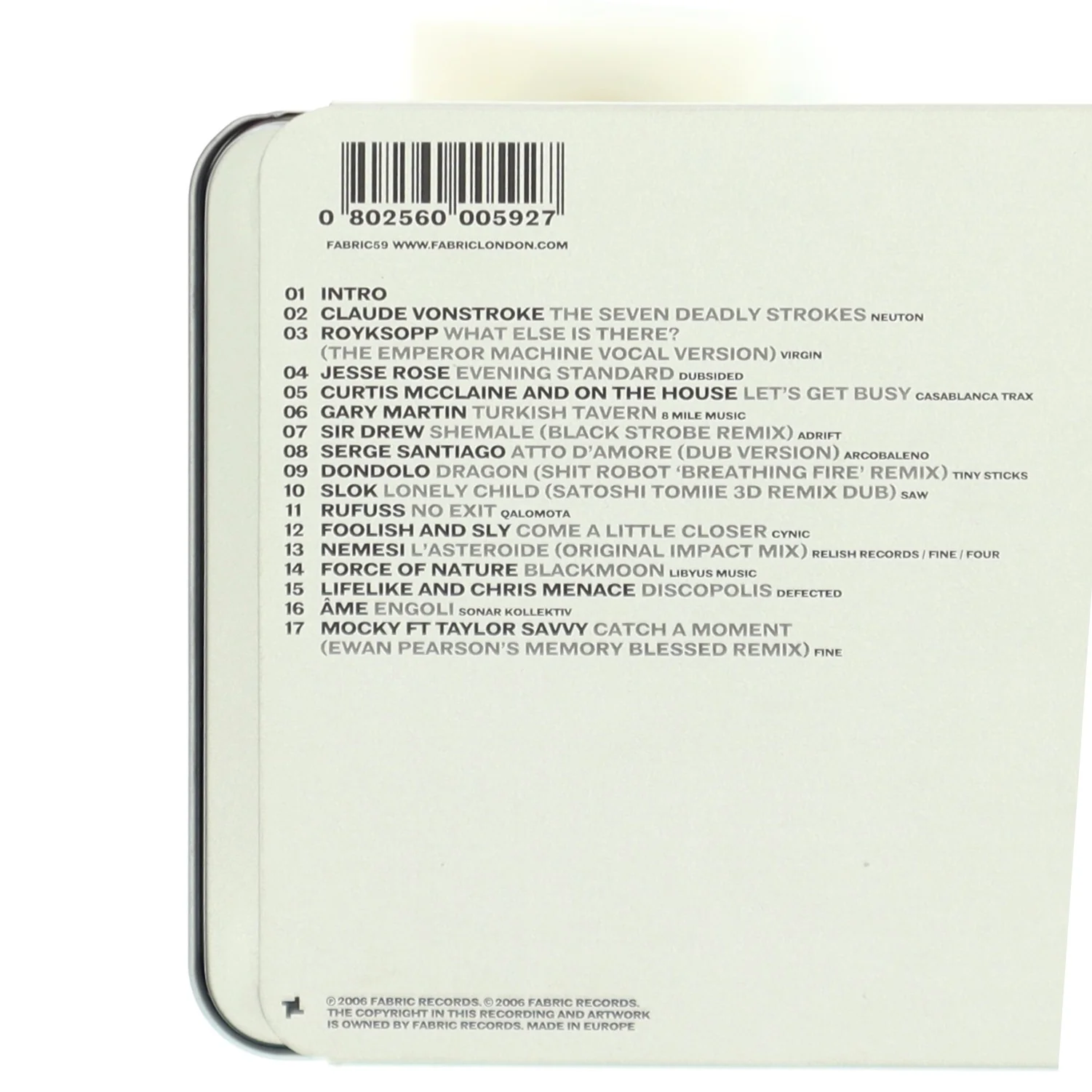 Rub-N-Tug Fabric30 (CD) fra Fabric Records