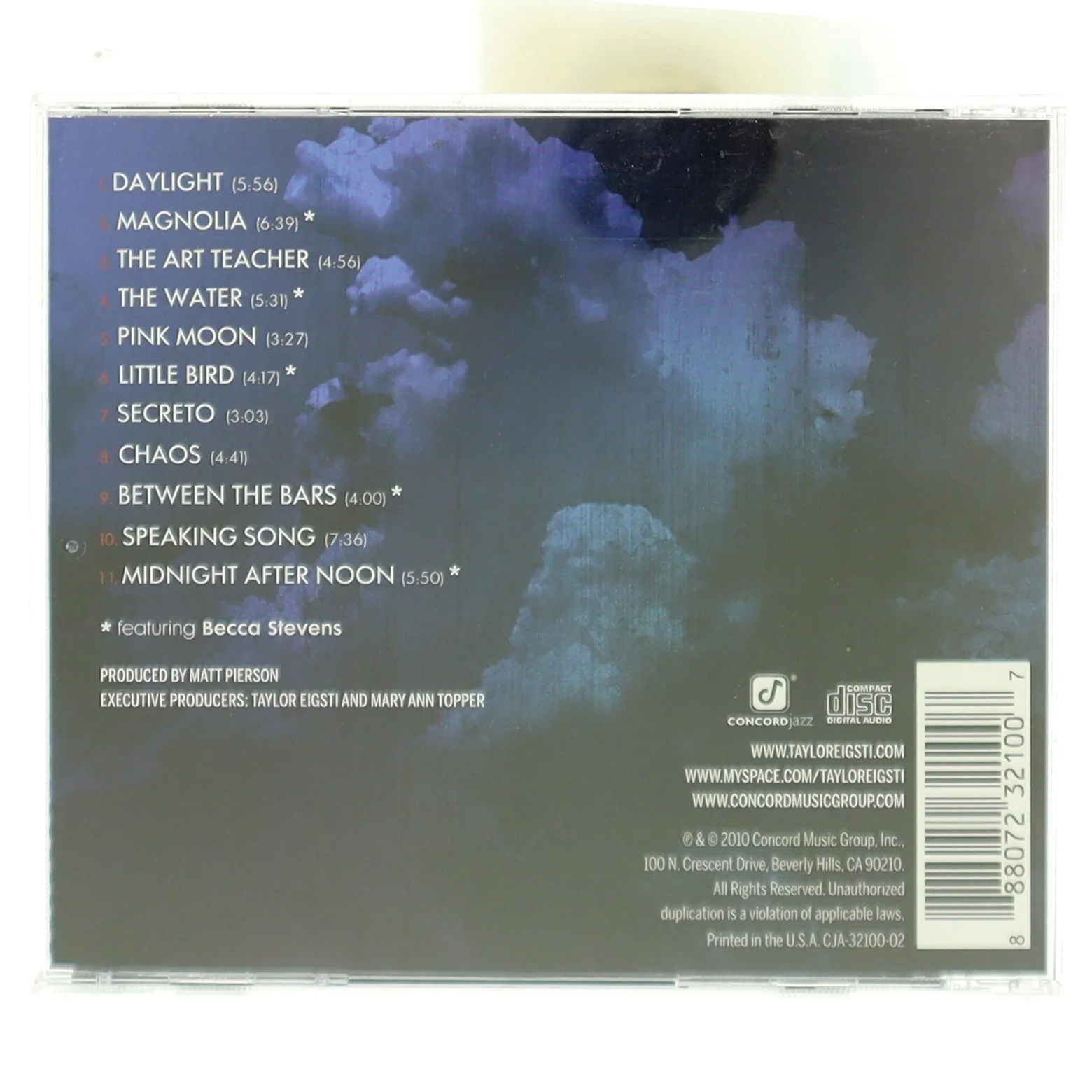 CD - Taylor Eigsti 'Daylight at Midnight' fra Concord Jazz