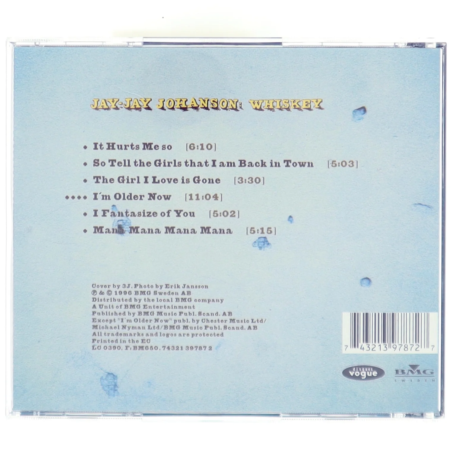 CD-Album: 'Whiskey' af Jay-Jay Johanson fra BMG Sweden AB