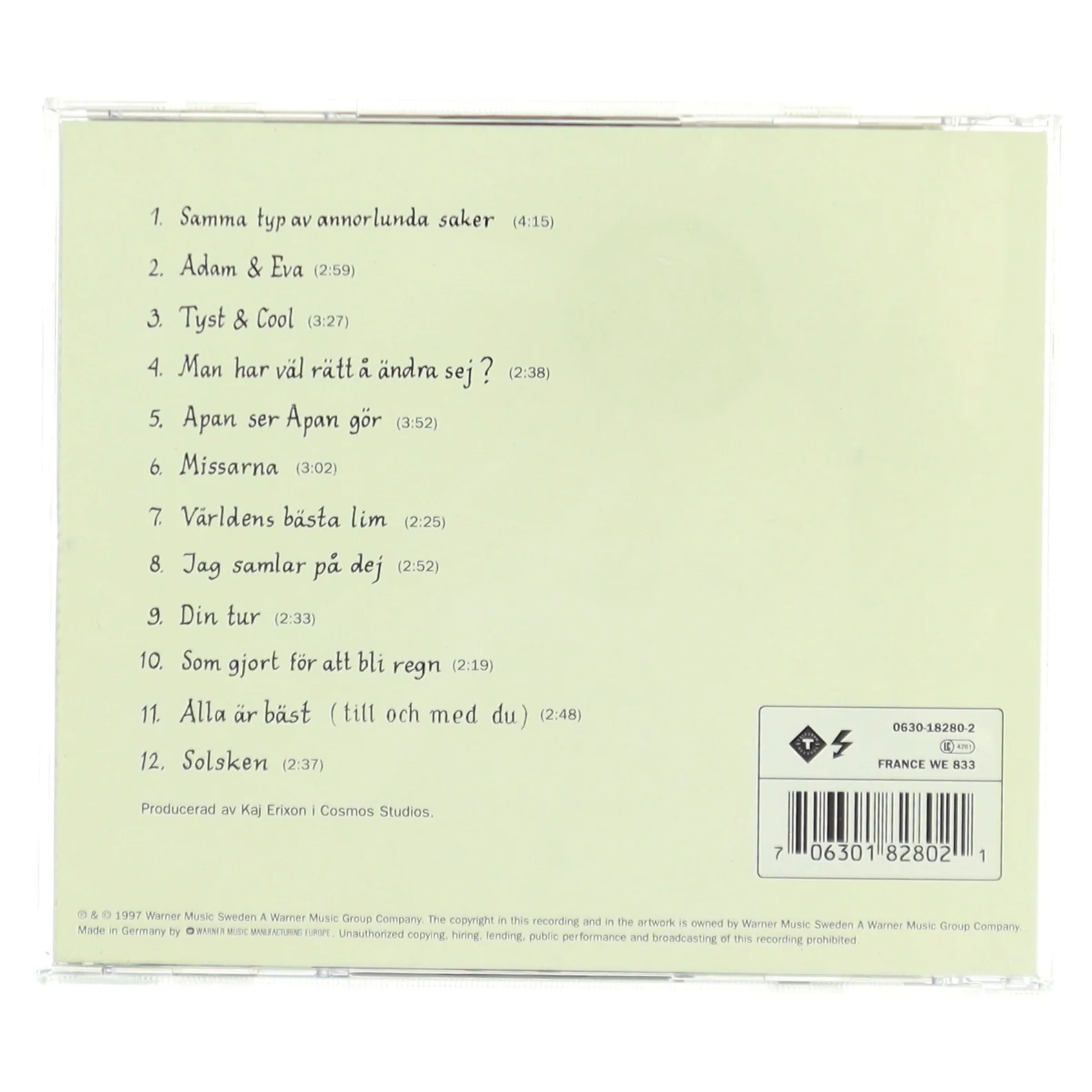 Wille Crafoord - Samma typ av annorlunda saker CD fra Warner Music Sweden