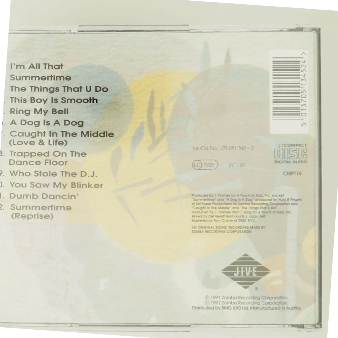 DJ Jazzy Jeff & The Fresh Prince - Homebase CD fra Zomba Recording Corporation