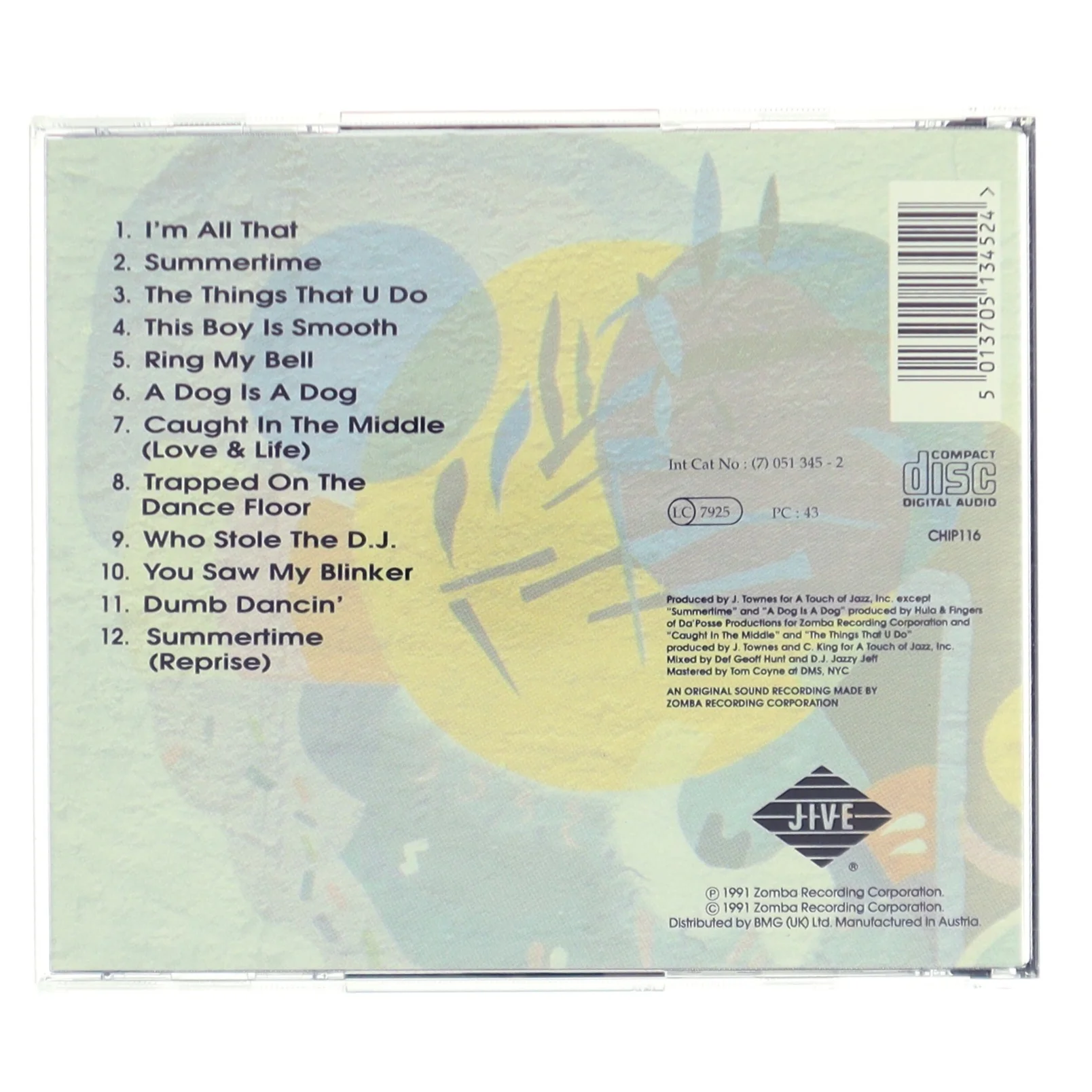 DJ Jazzy Jeff & The Fresh Prince - Homebase CD fra Zomba Recording Corporation