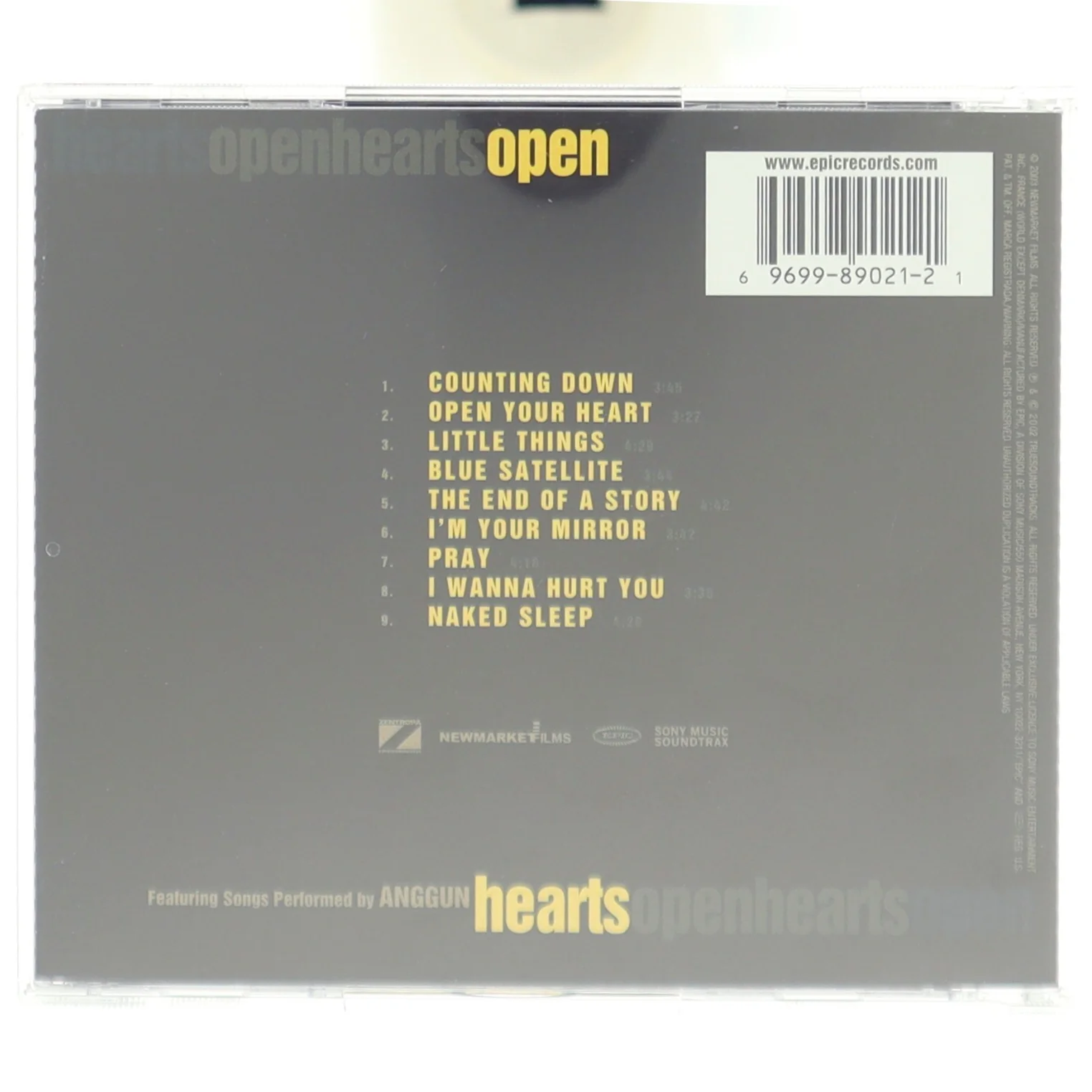 CD album fra Epic/Sony Music Soundtrack