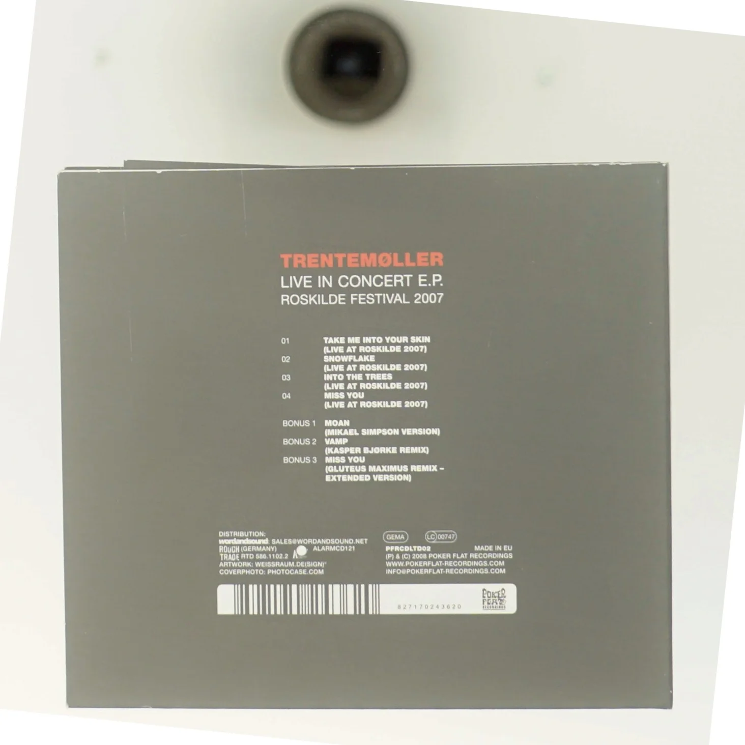 Trentemøller Live in Concert E.P. Roskilde Festival 2007 LP fra Poker Flat Recordings