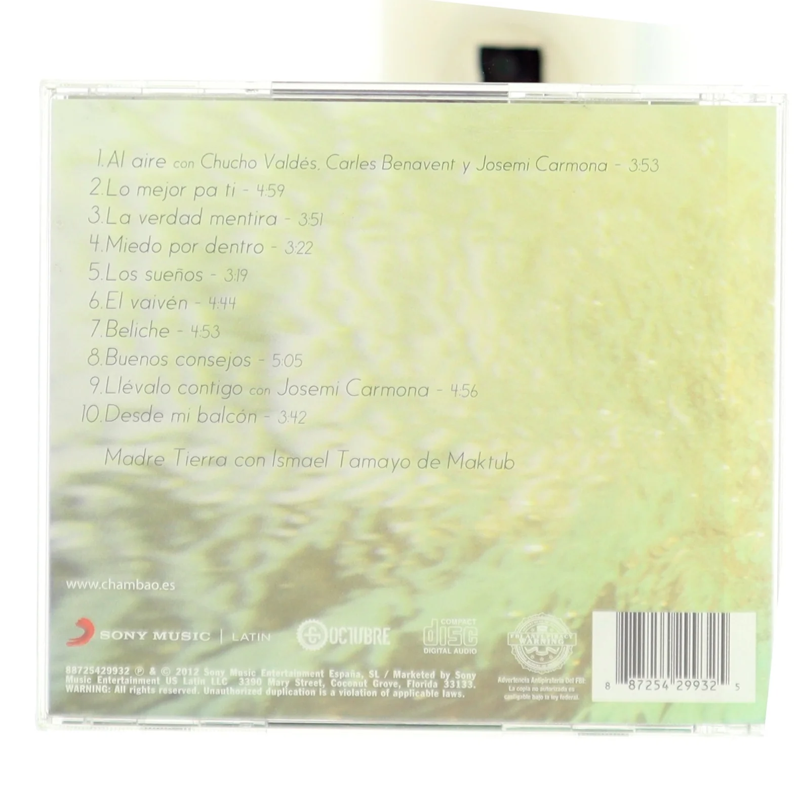 Chambao CD-album fra Sony Music