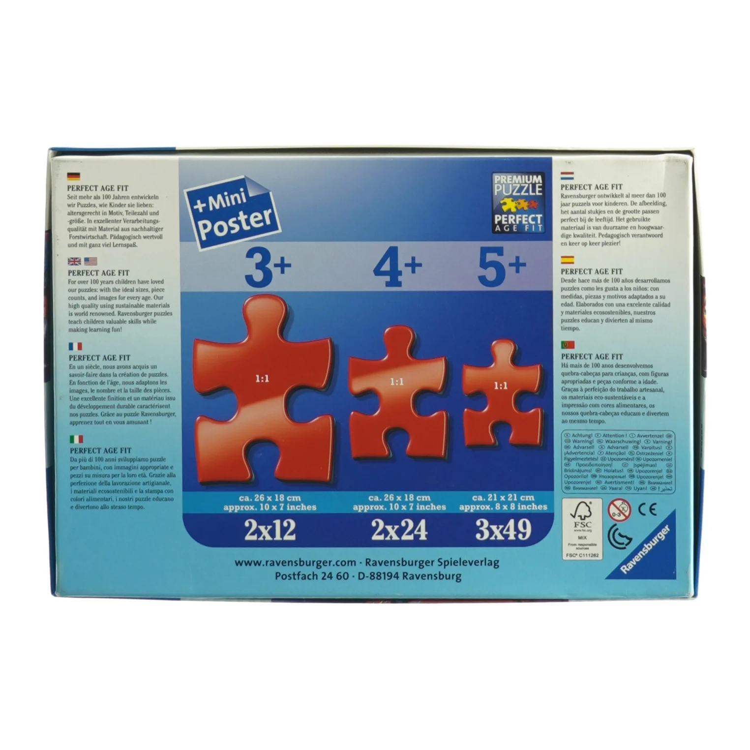 Puslespil med cars fra Disney (str. 27 x 19 x 4 cm)