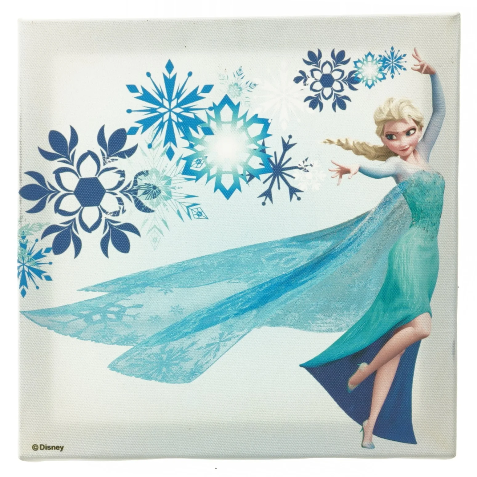 3 stk lærredsbilleder med frosttema, Elsa fra Disney (str. 20 x 20 cm)