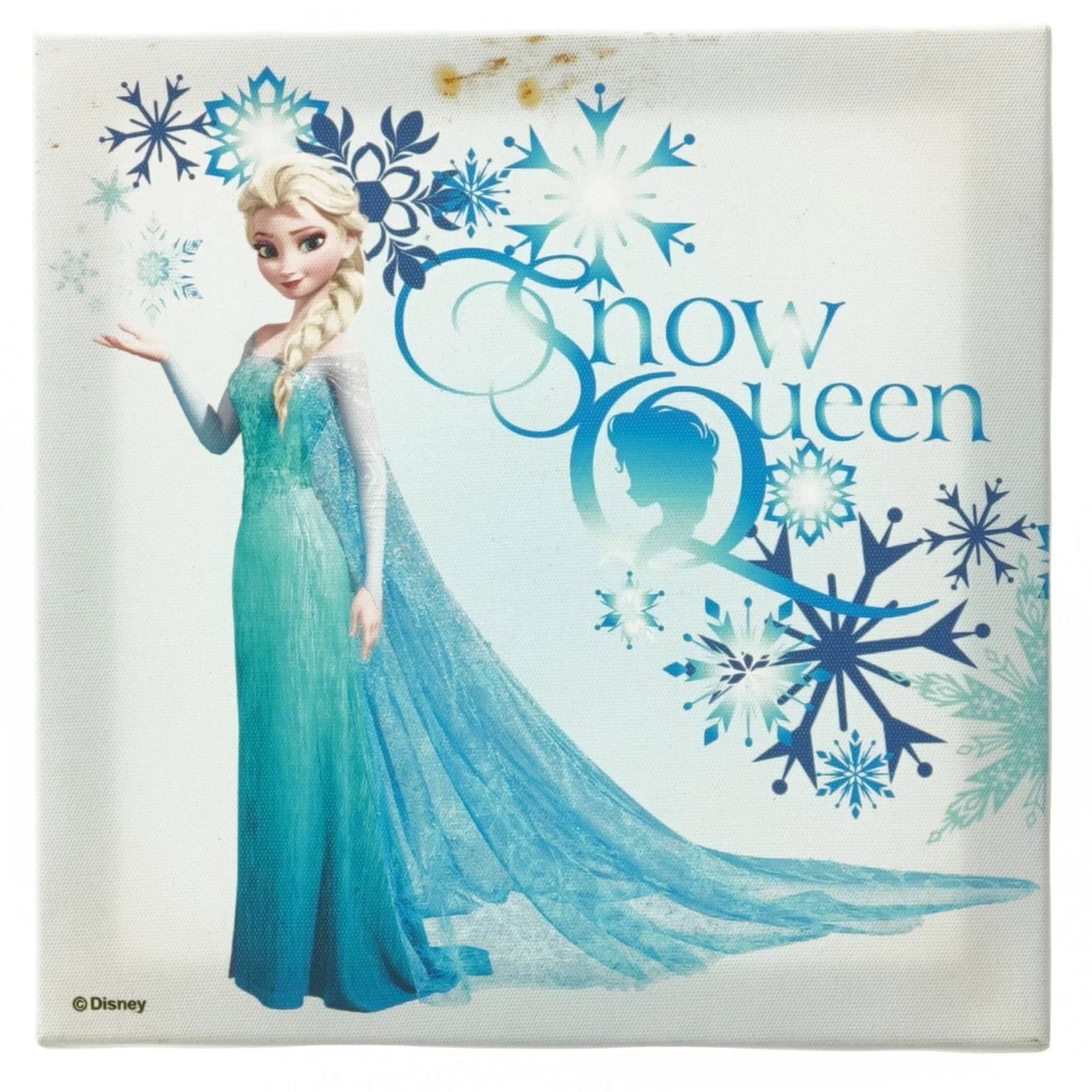 3 stk lærredsbilleder med frosttema, Elsa fra Disney (str. 20 x 20 cm)