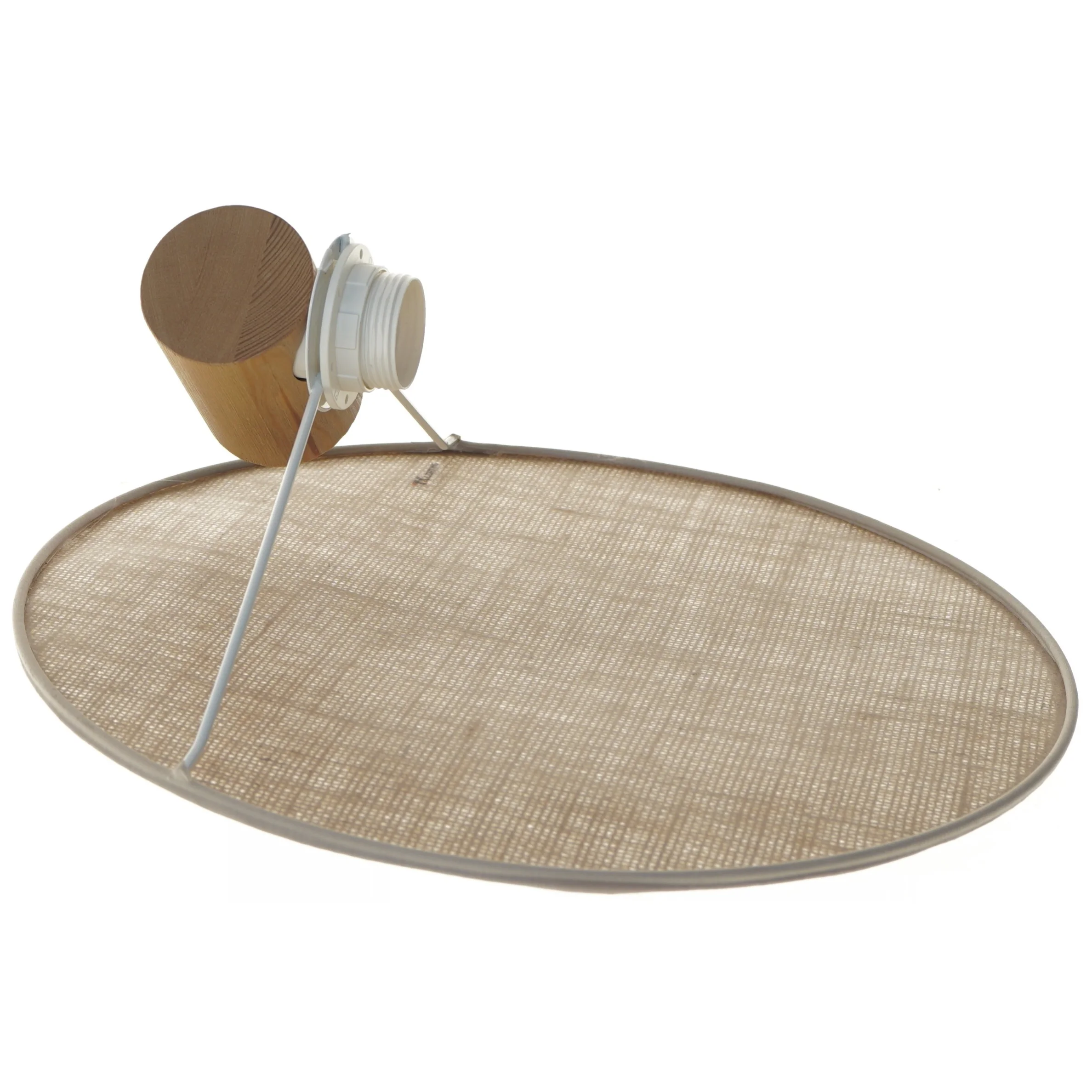 Væglampe med stofskærm (str. Ø 35 cm)