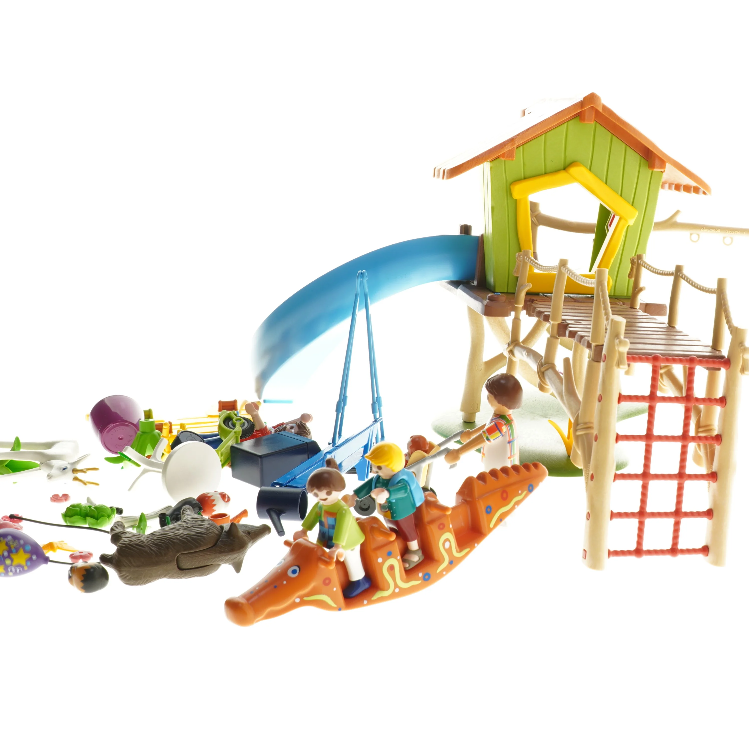 Playmobil legeplads med tilbehør (str. 21x36x27 cm)