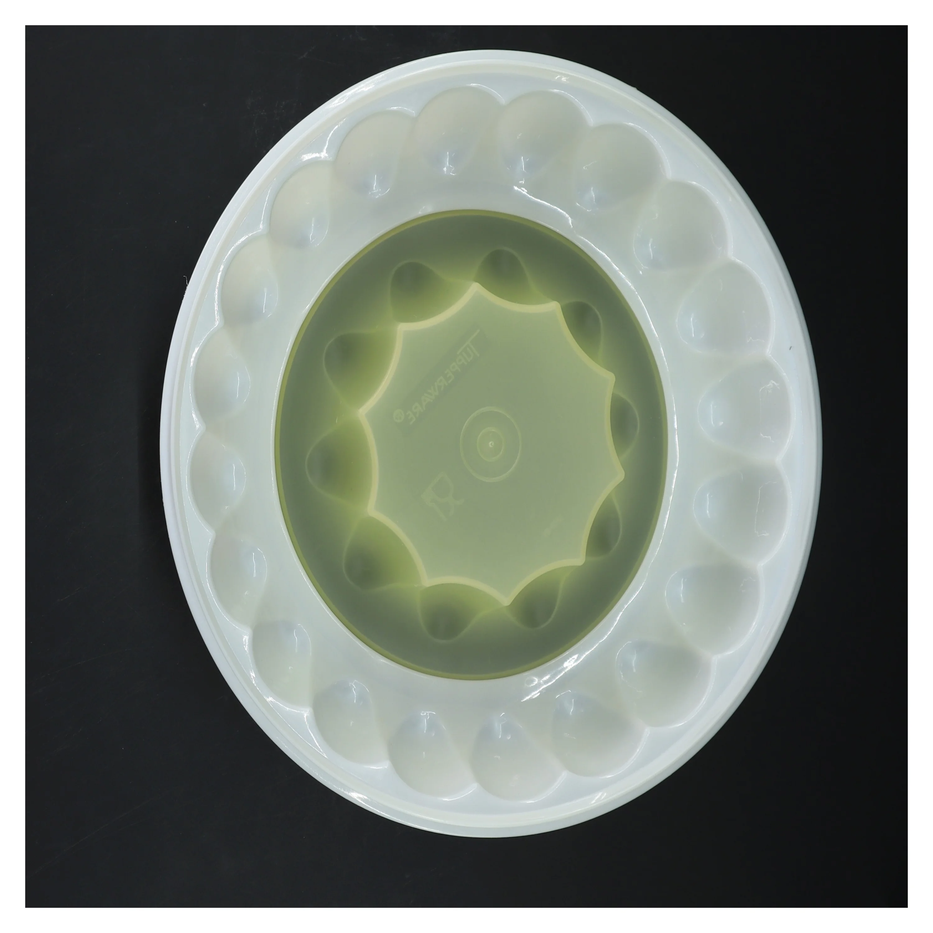 Plastikskål med låg fra Tupperware (str. Ø 23 cm)