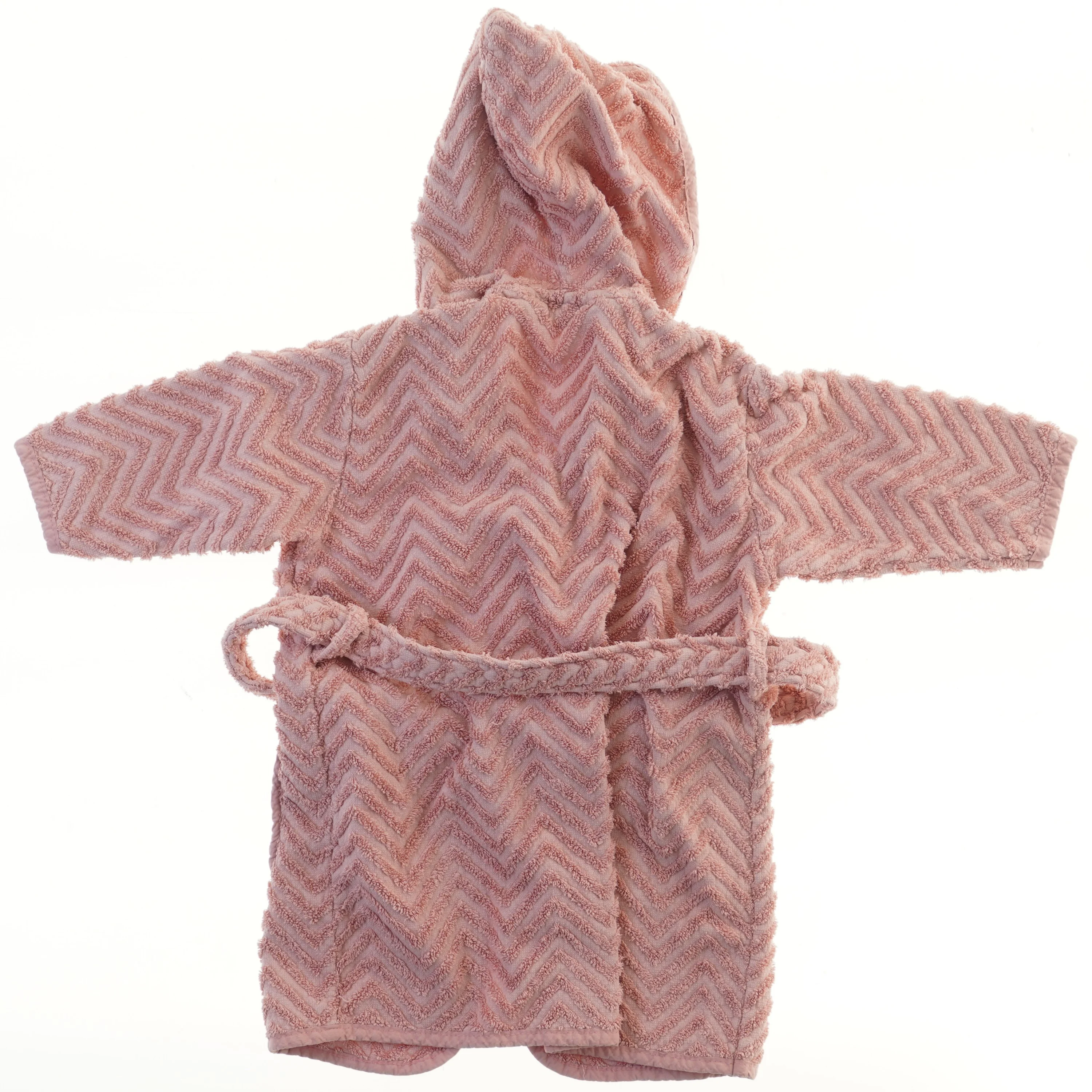 Lyserød børnebadekåbe med hætte fra Filibabba (str. 92)