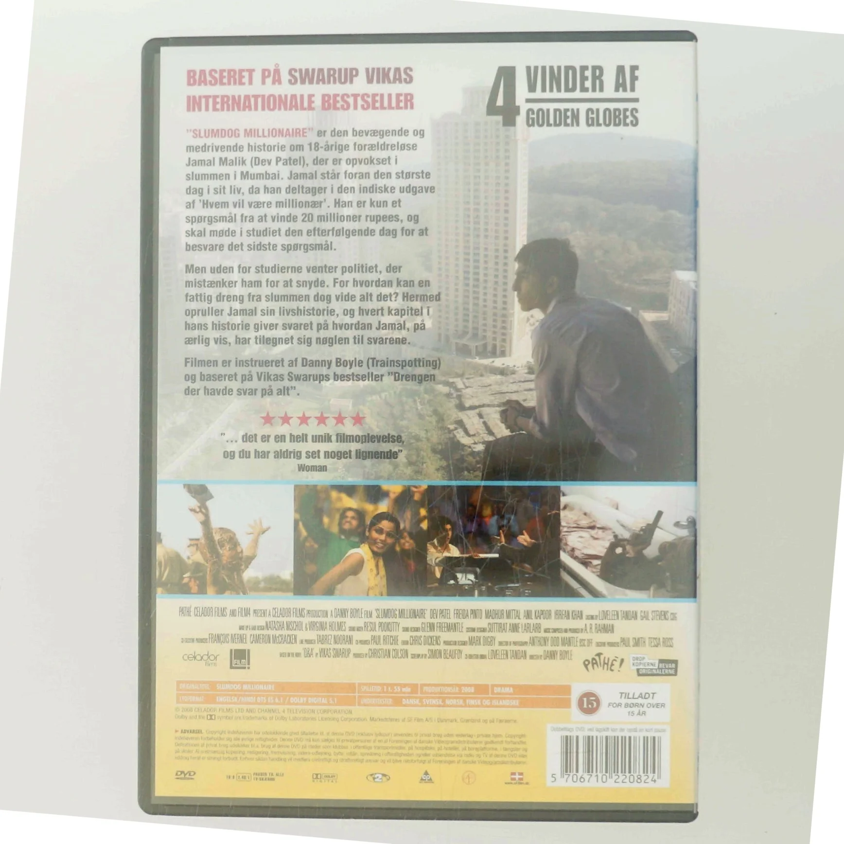 Slumdog Millionaire med Dev Patel (DVD)