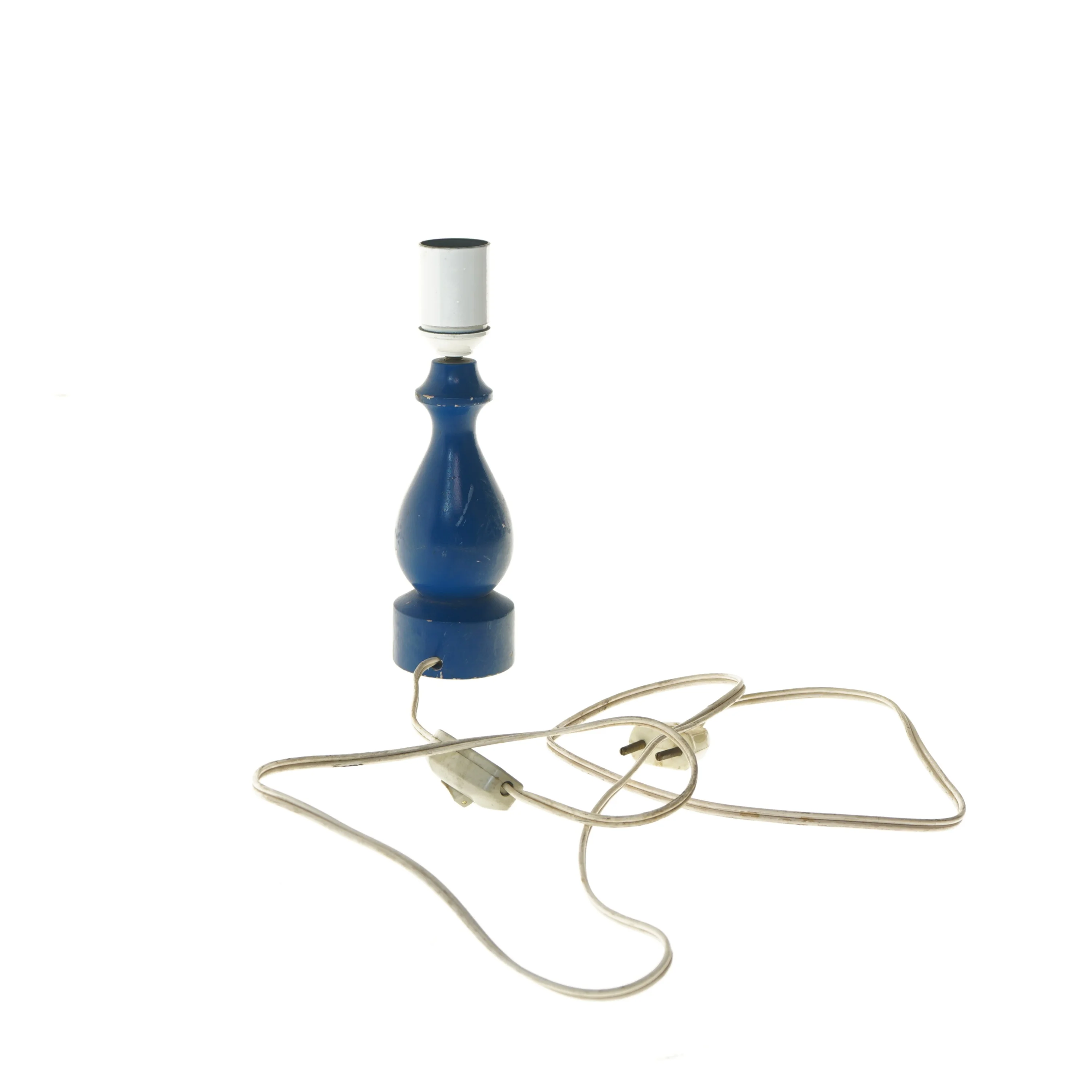 Blå bordlampe (str. 23 cm)