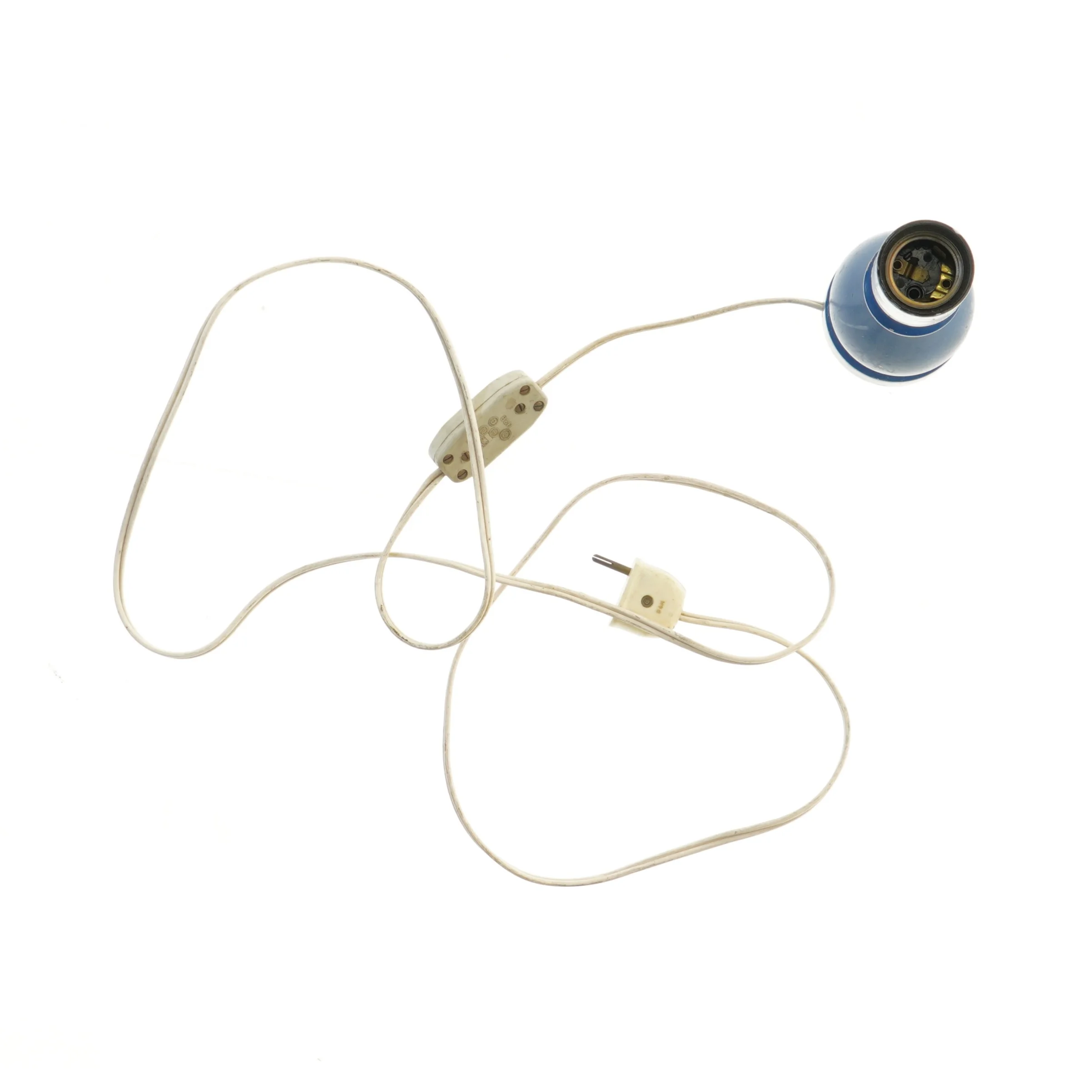 Blå bordlampe (str. 23 cm)