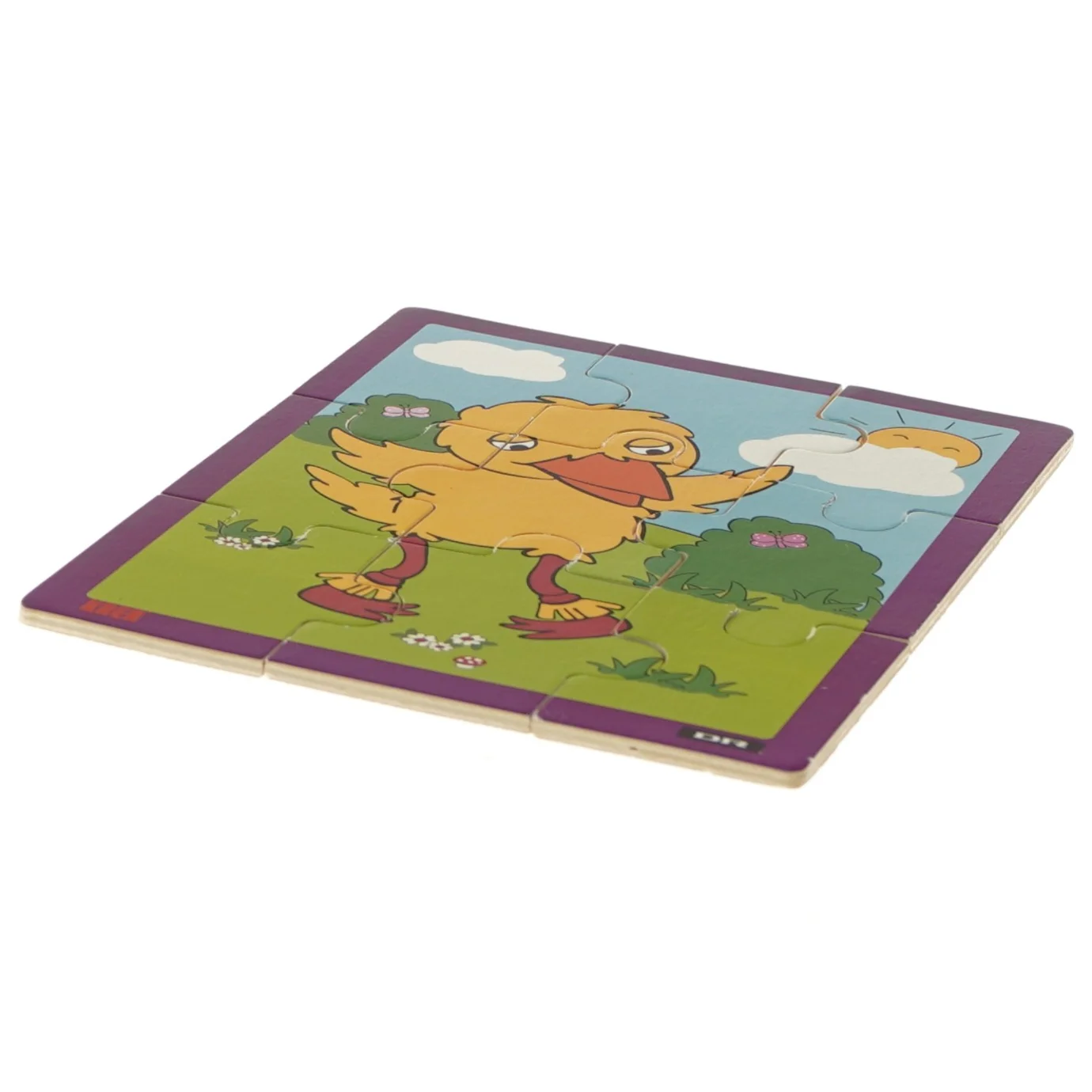 Børnepuslespil med kylling motiv (str. 20x16 cm)