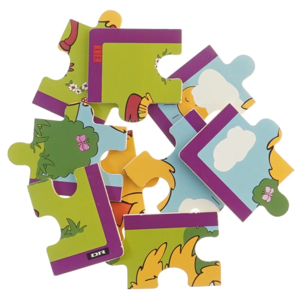 Børnepuslespil med kylling motiv (str. 20x16 cm)