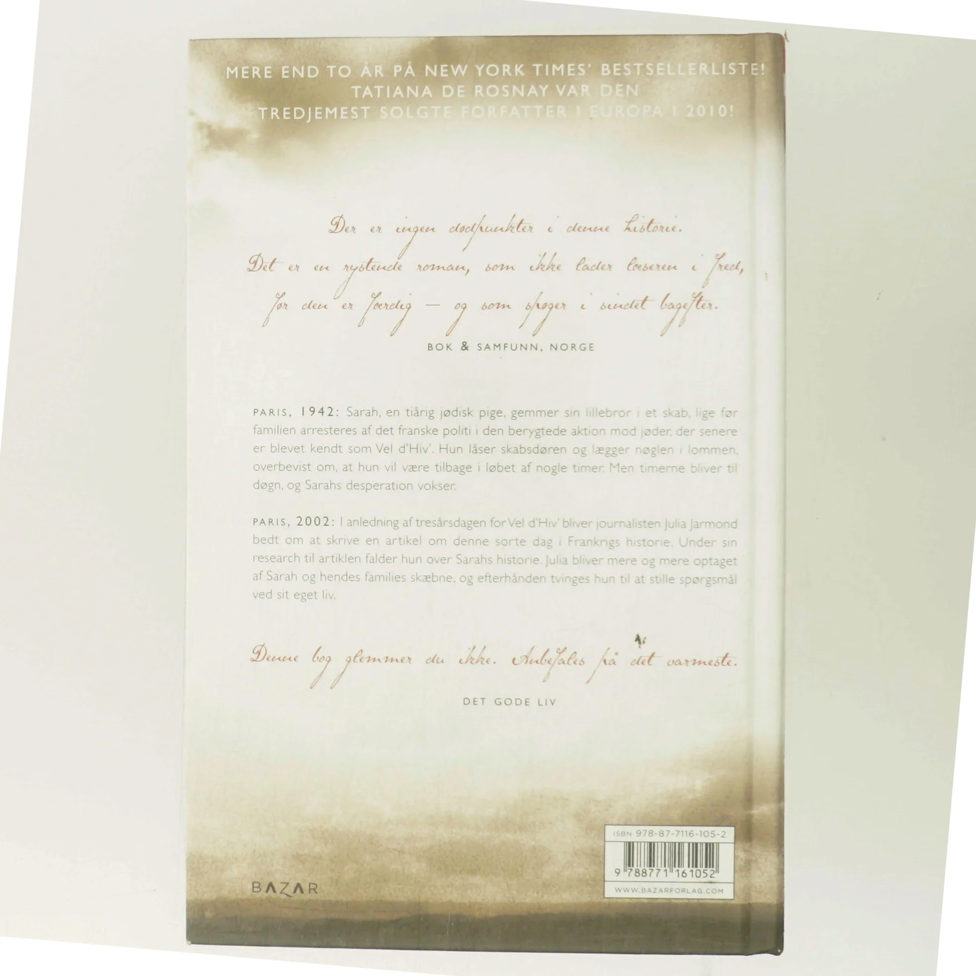 Sarahs Nøgle af Tatiana de Rosnay fra Bazar af Tatiana de Rosnay (Bog)