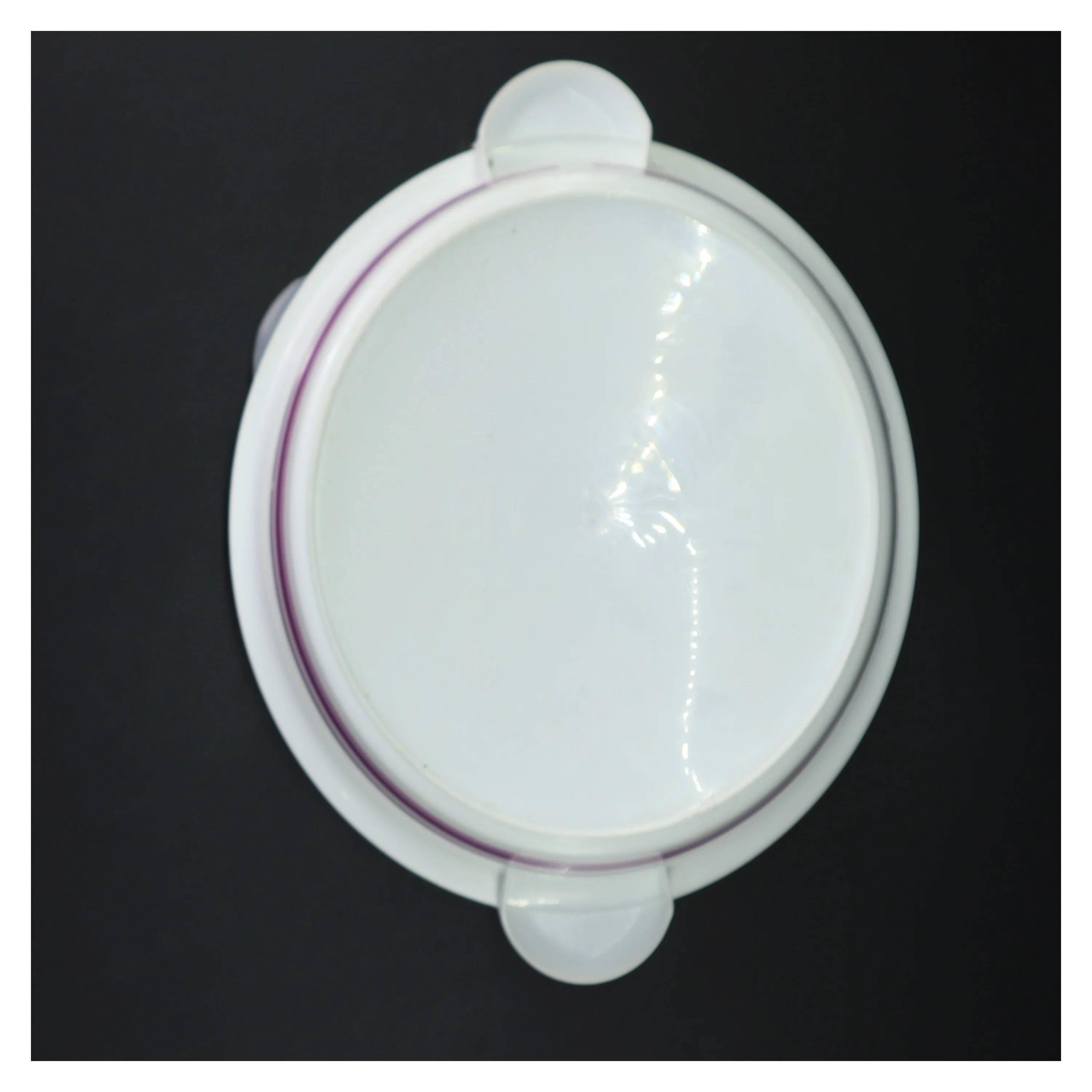 Plastik skål med låg (str. Ø 22 cm)