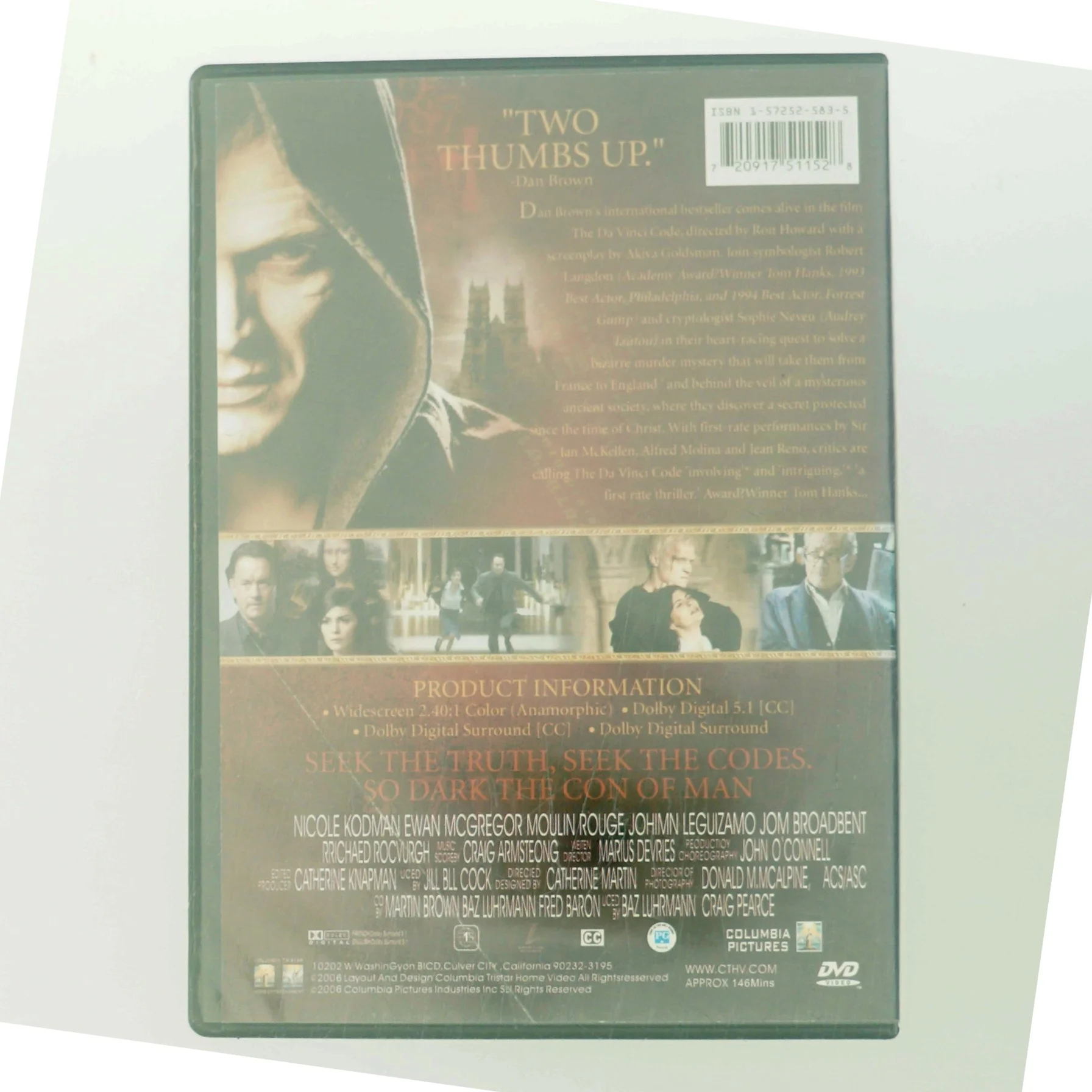 The Da Vinci Code med Tom Hanks (DVD)