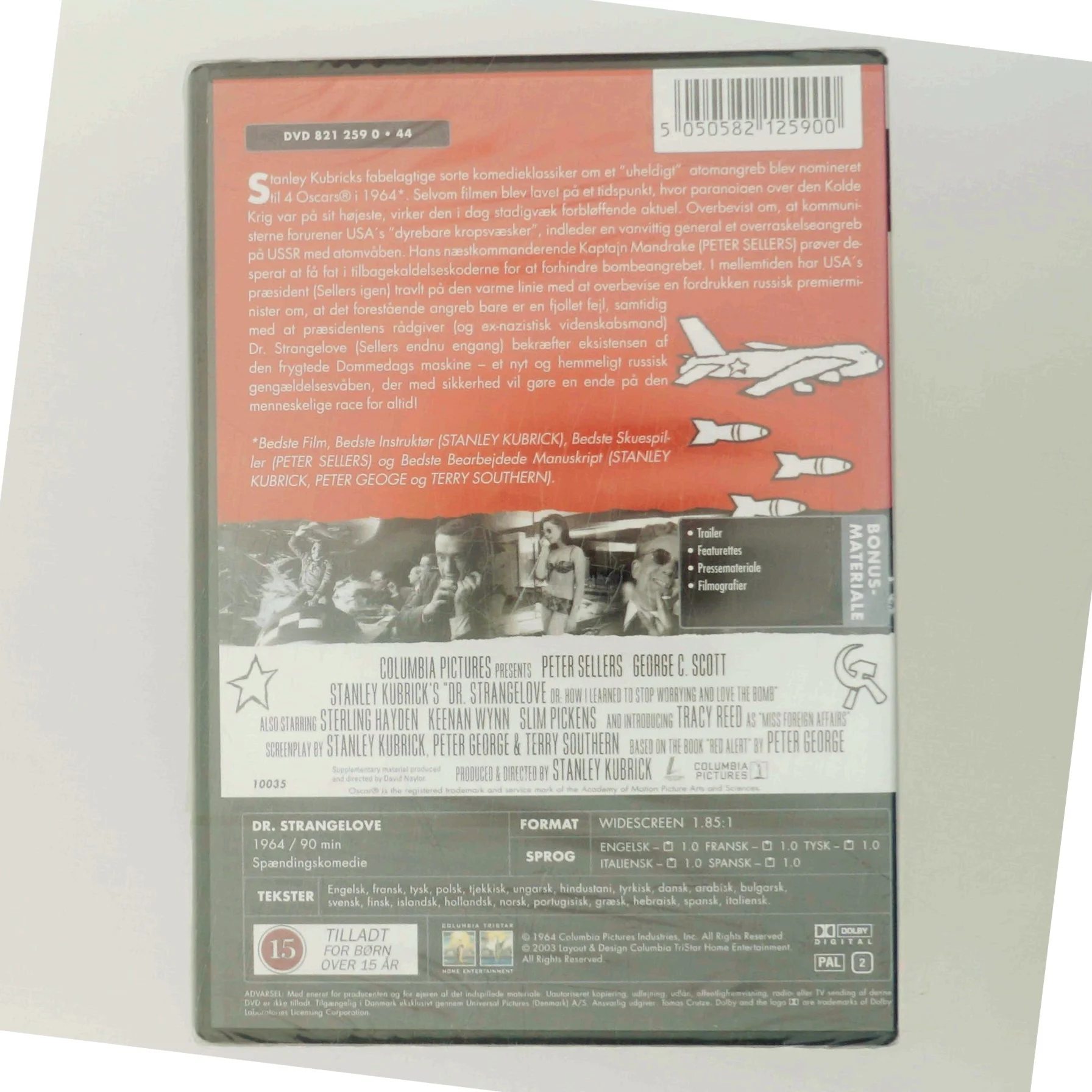 Dr. Strangelove Or: How I Learned to Stop Worrying and Love the Bomb med Peter Sellers (DVD)