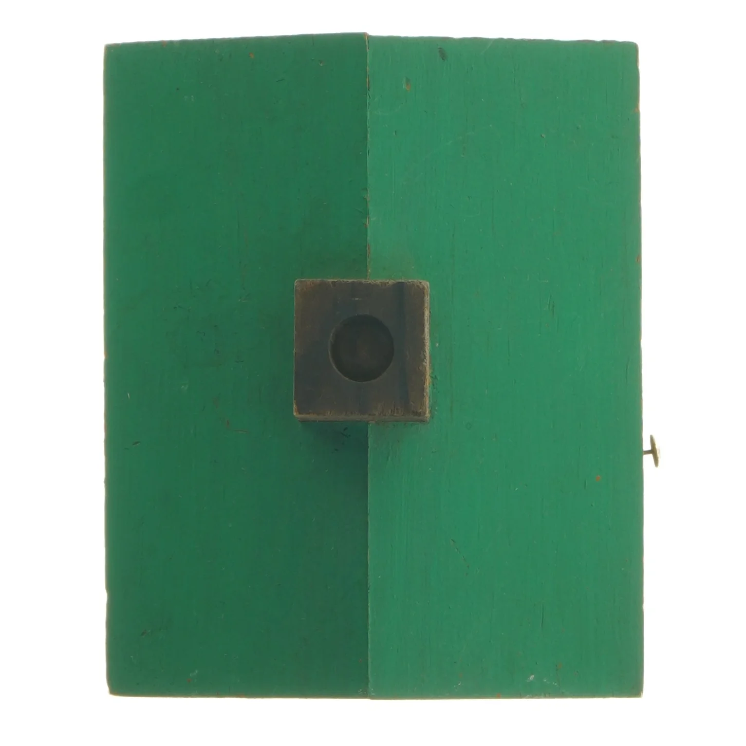 Hus med grønt tag (str. 14,5x12 cm)