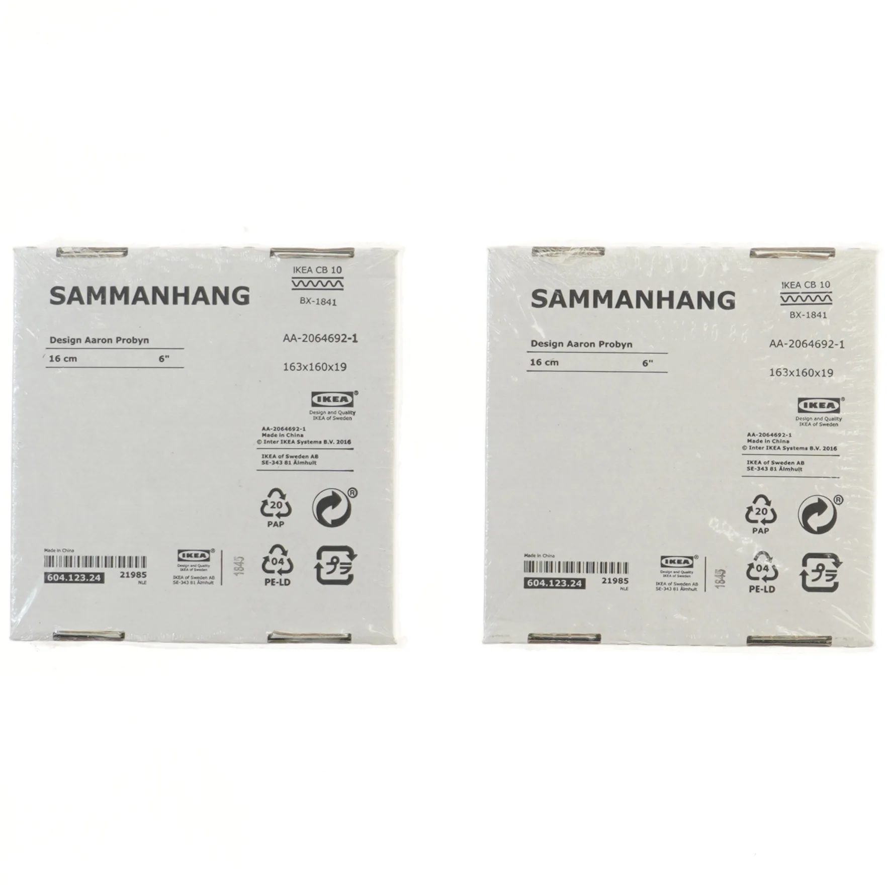 Sammanhang spejle 16 cm, 2 stk fra IKEA (str. 2 stk 16 cm)