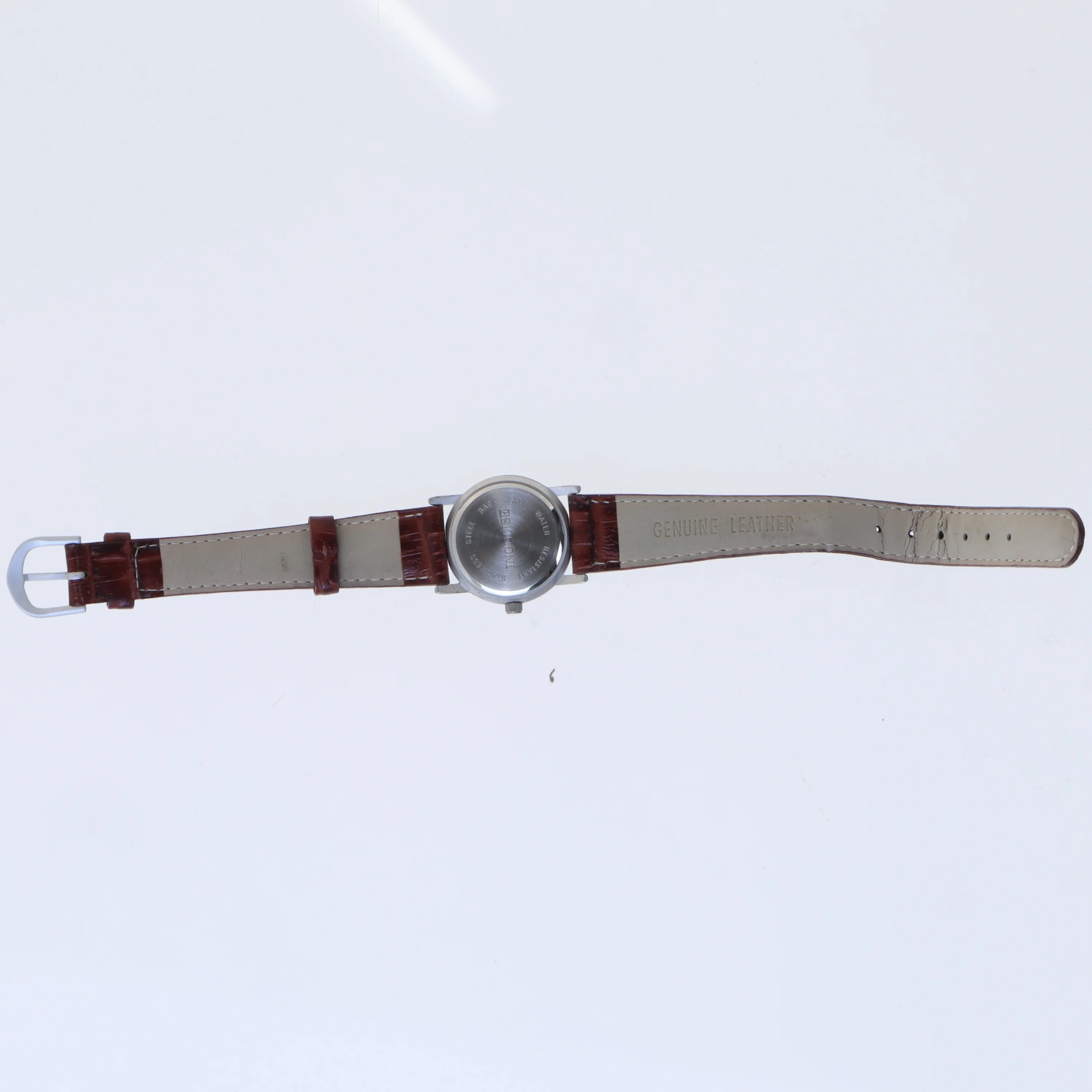 Armbåndsur med læderrem (str. 25 mm)