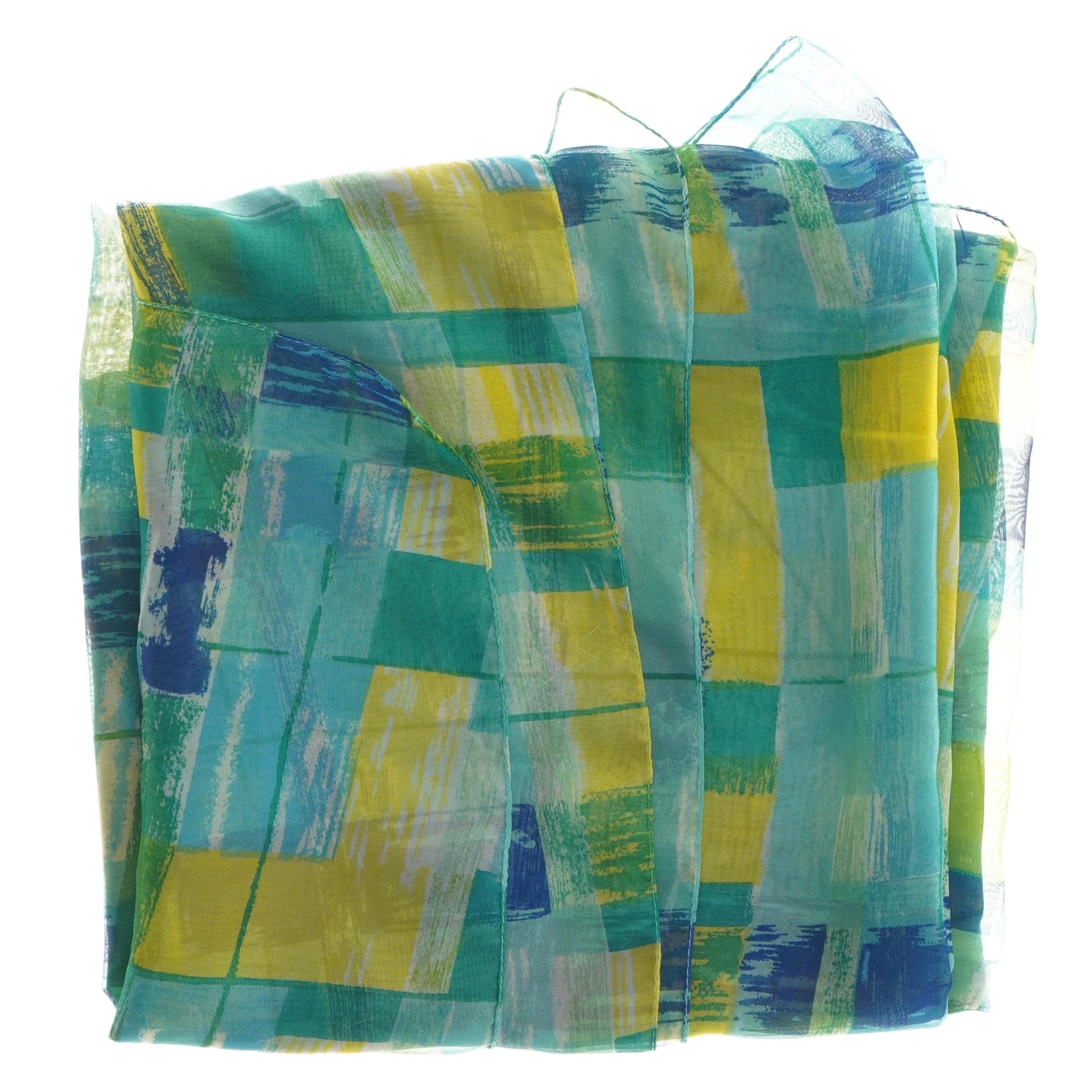 Flerfarvet tørklæde 110x180 cm (str. 110x180 cm)