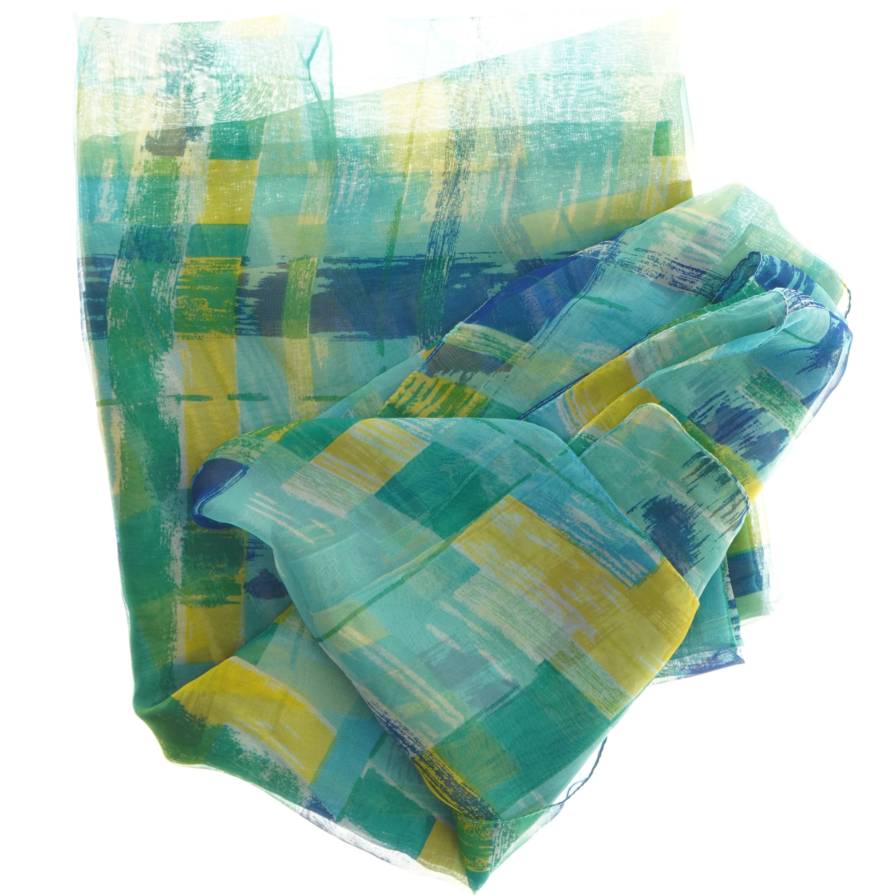 Flerfarvet tørklæde 110x180 cm (str. 110x180 cm)