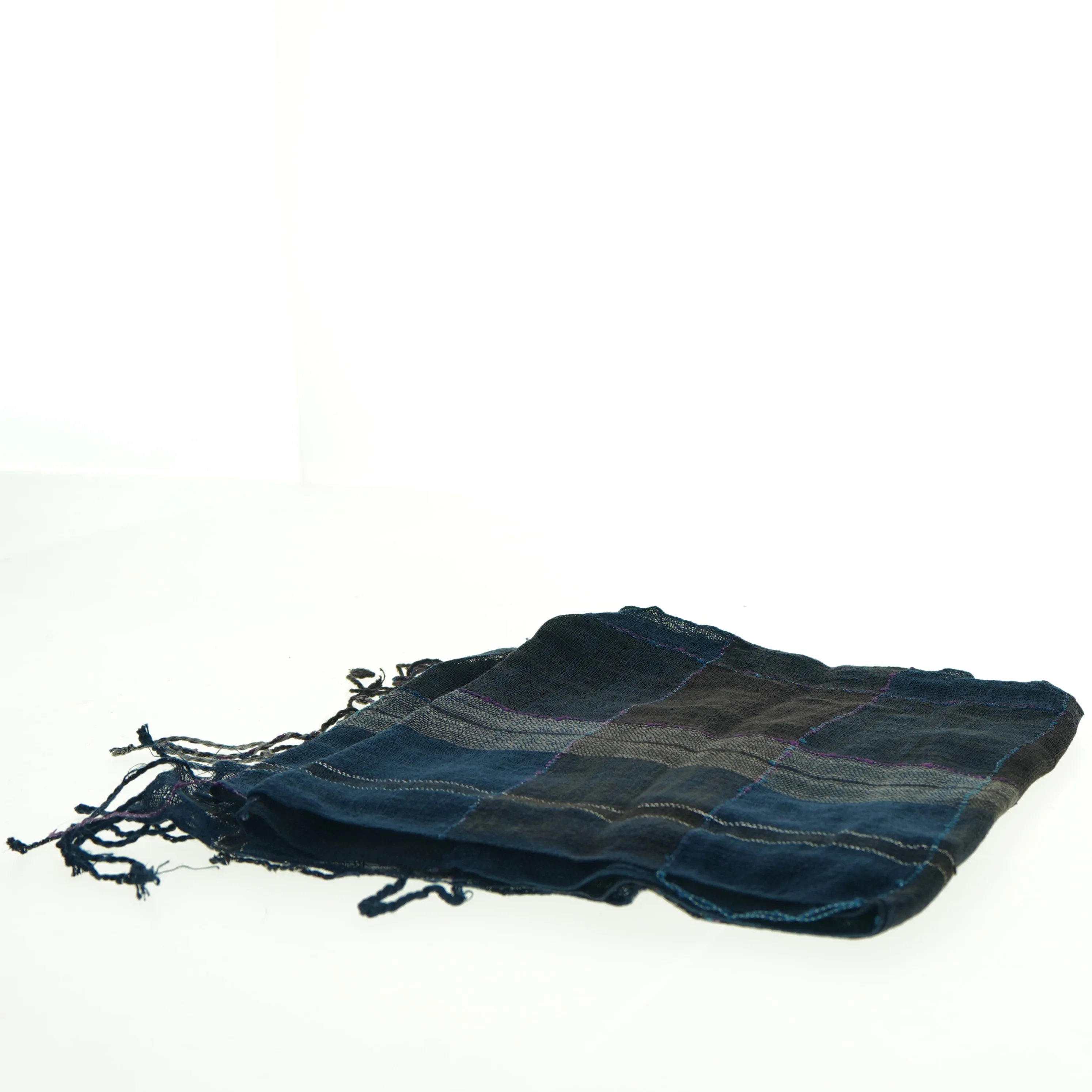 Mørkeblåt bomuldstørklæde (str. 50 x 2 m)