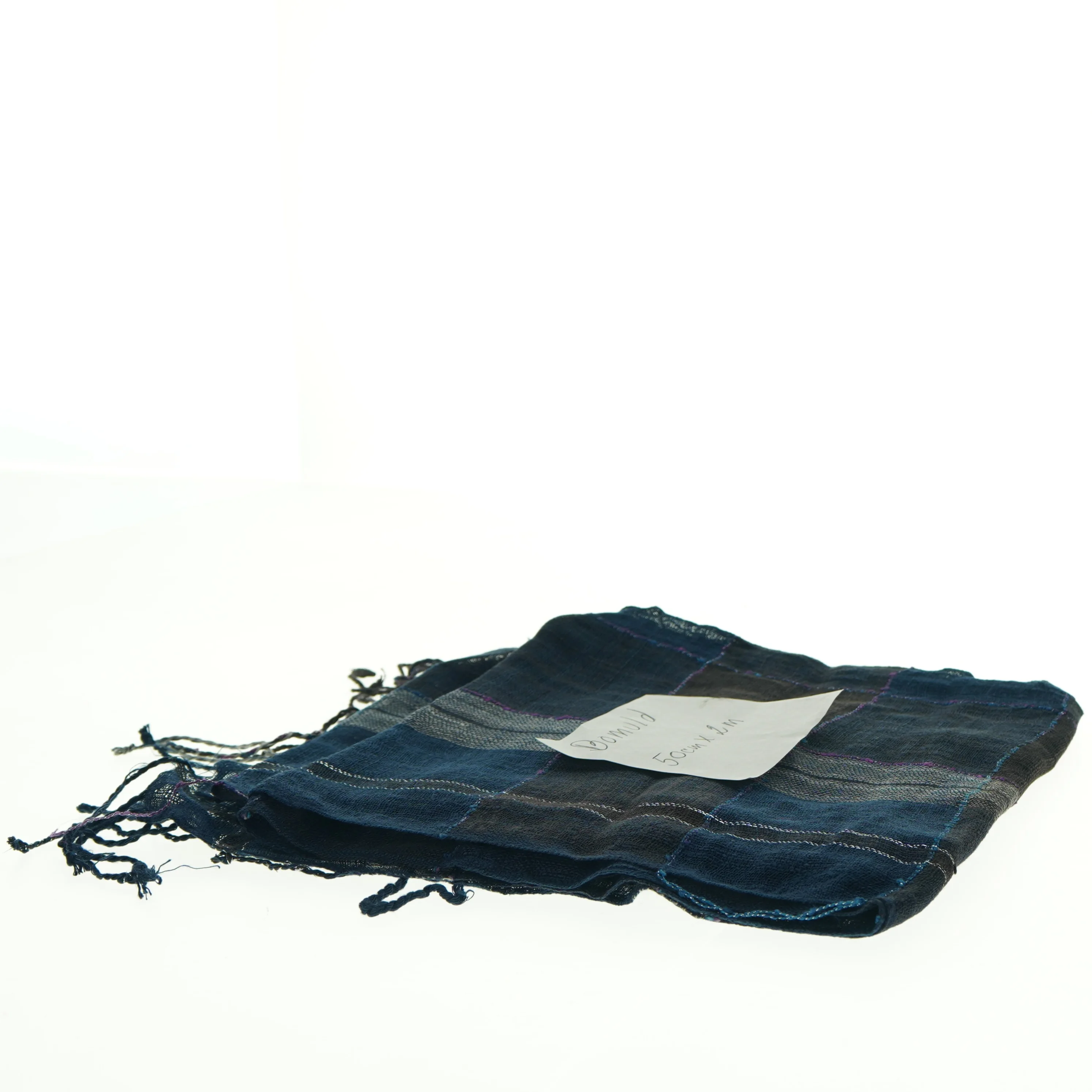 Mørkeblåt bomuldstørklæde (str. 50 x 2 m)