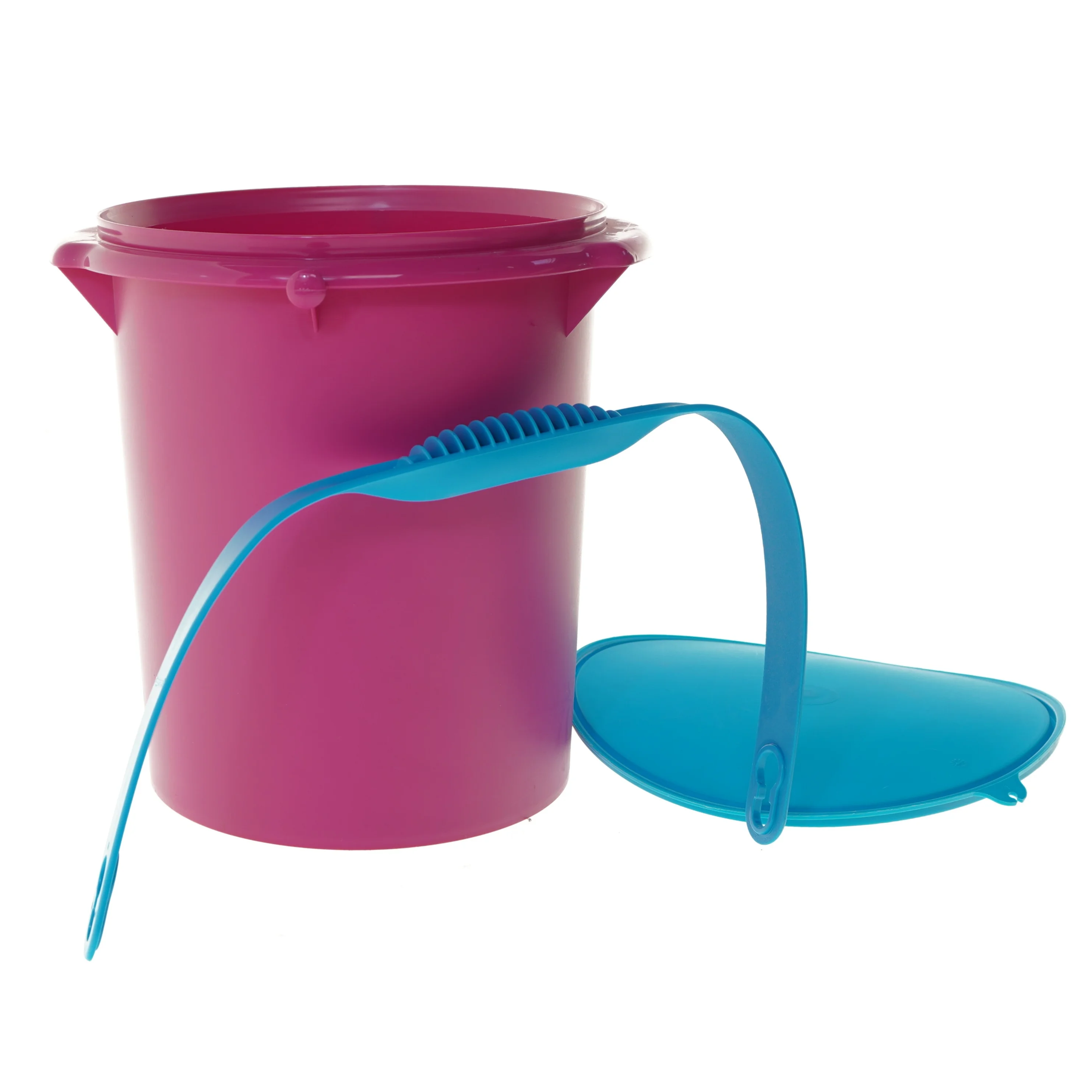 Ny Tupperware spand med låg og håndtag fra Tupperware (str. Ø 23,5 cm længde 27 cm)