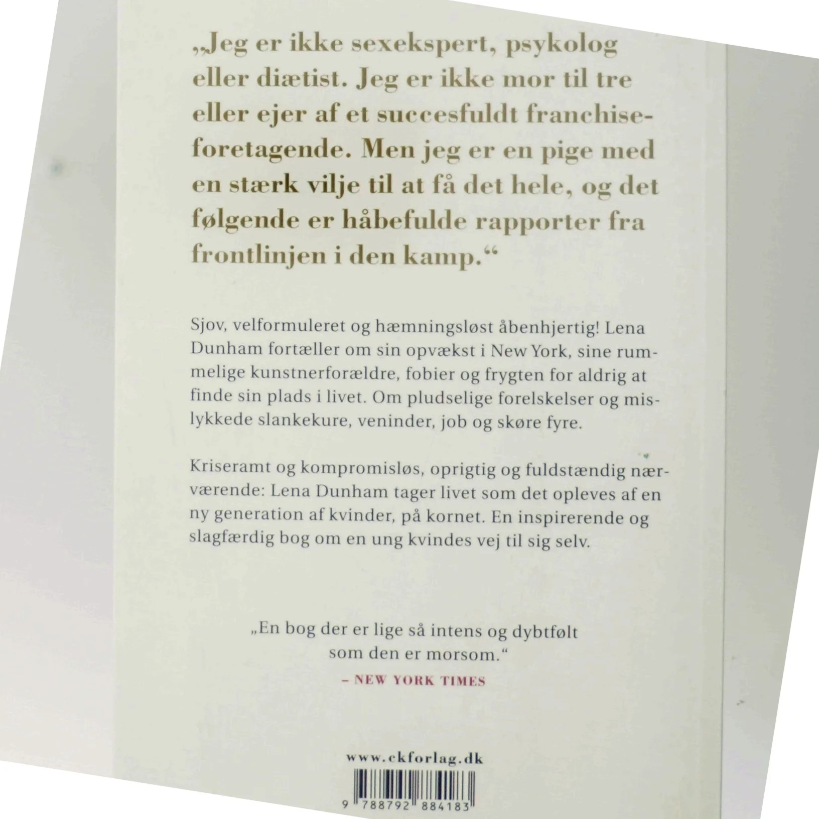 Ikke den slags pige af Lena Dunham (Bog)