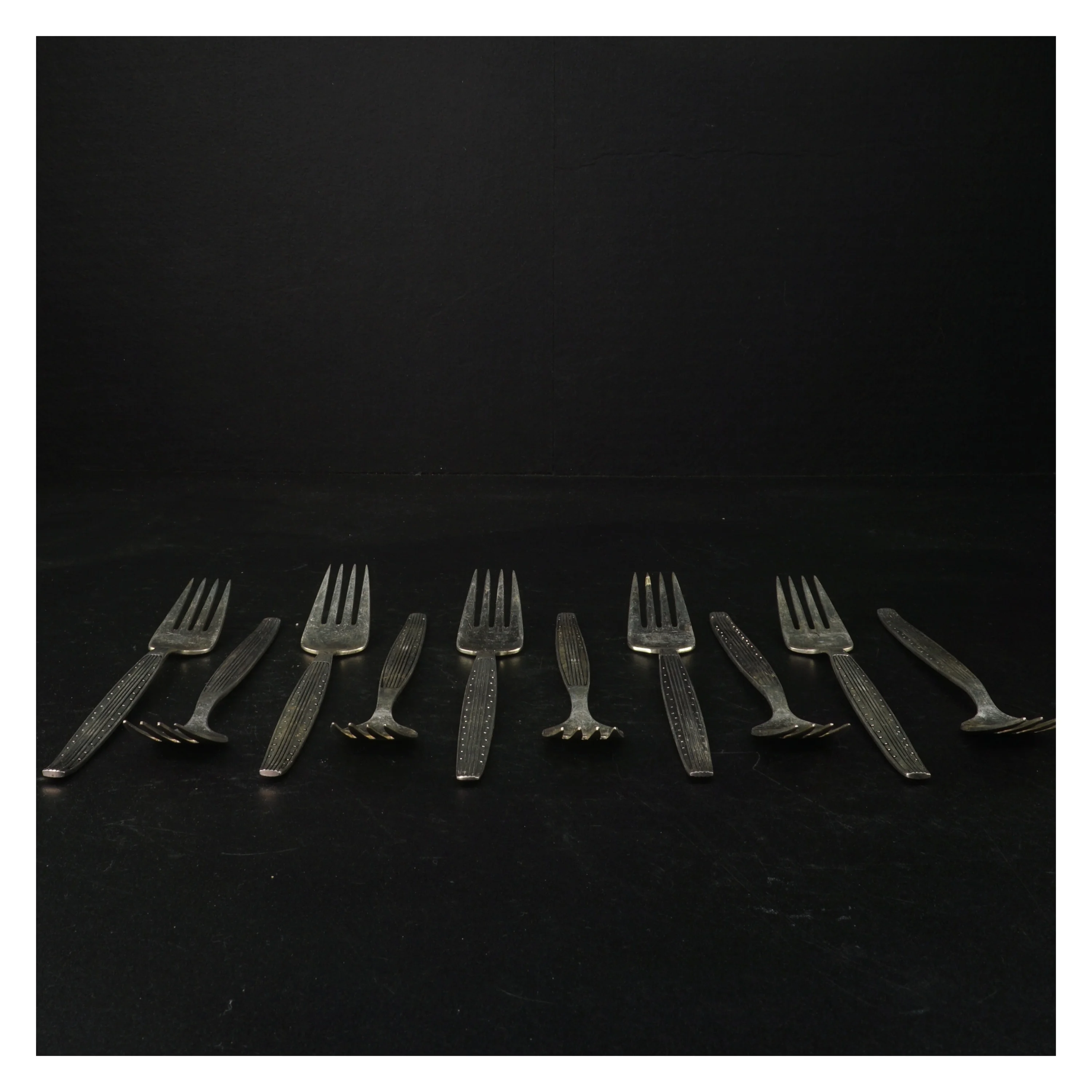 Sæt af rustfrit stål gafler