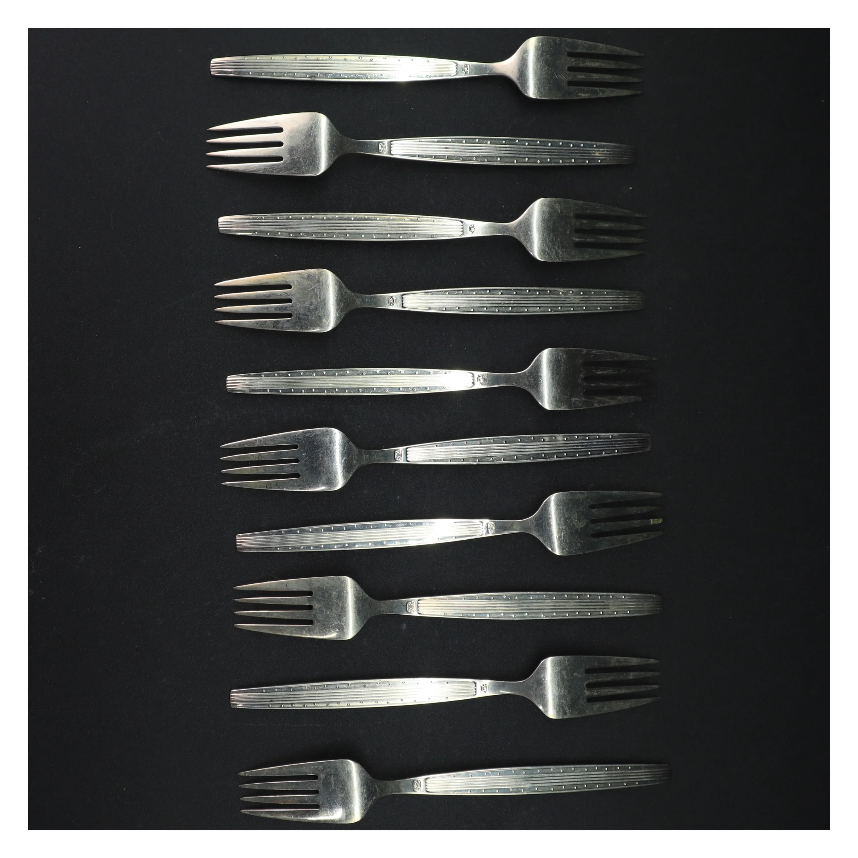 Sæt af rustfrit stål gafler