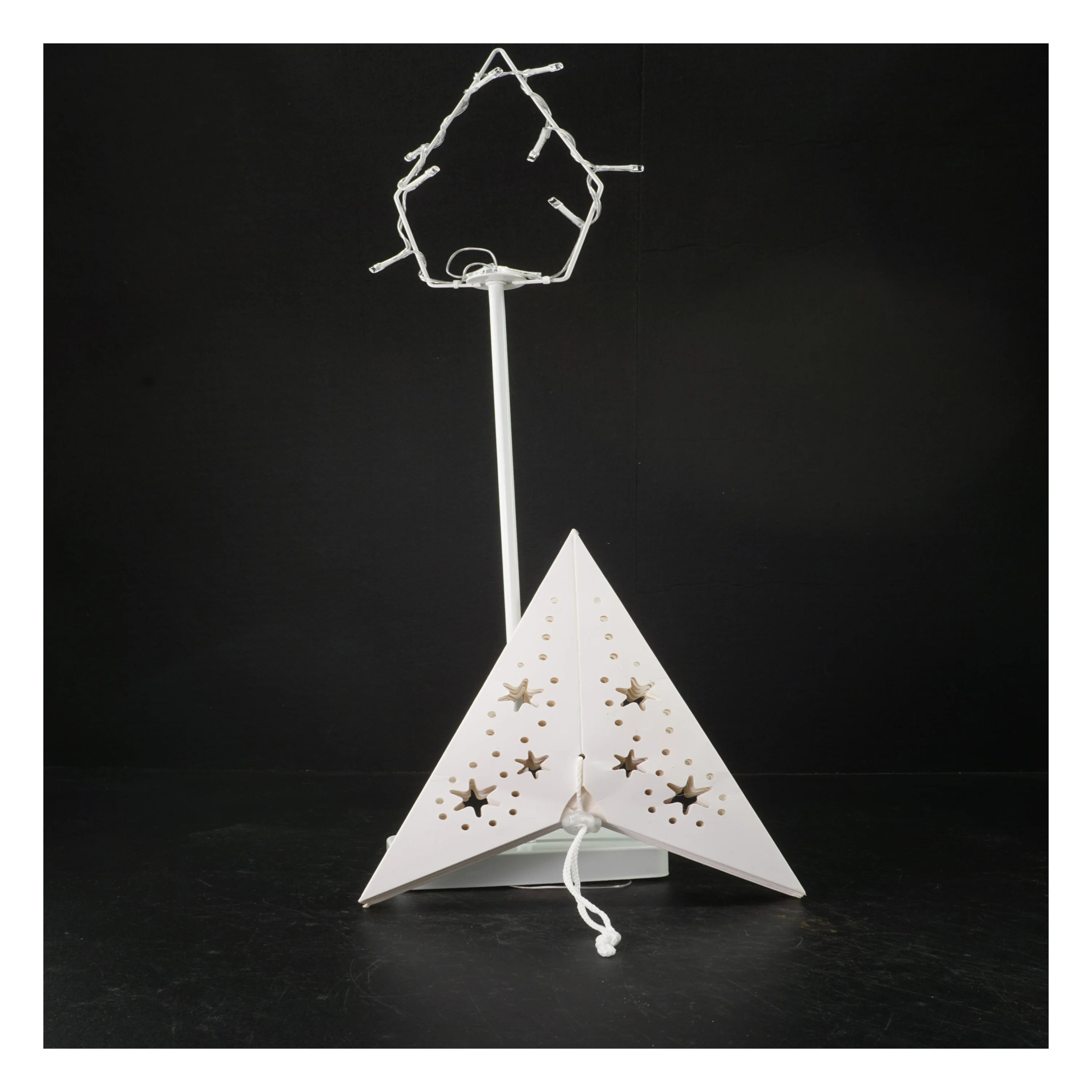 Julestjerne bordlampe fra Jysk (str. Lampe 61 cm. stjerne, 47 cm)