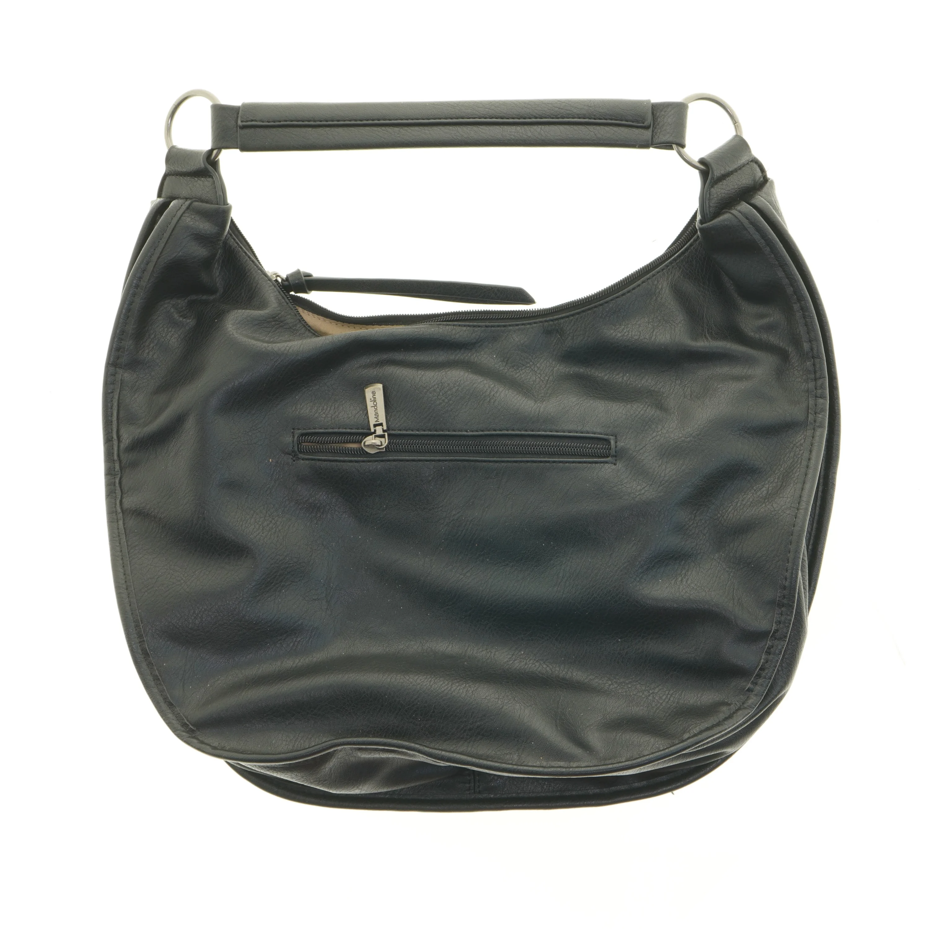 Sort skuldertaske fra Mandoline (str. 42 x 37 cm)
