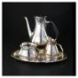 Sølvfarvet kaffesæt fra Chor Denmark (str. 27 x 17 cm og 22 x 22 cm og 10 x 9 cm og 6 x 10 cm)