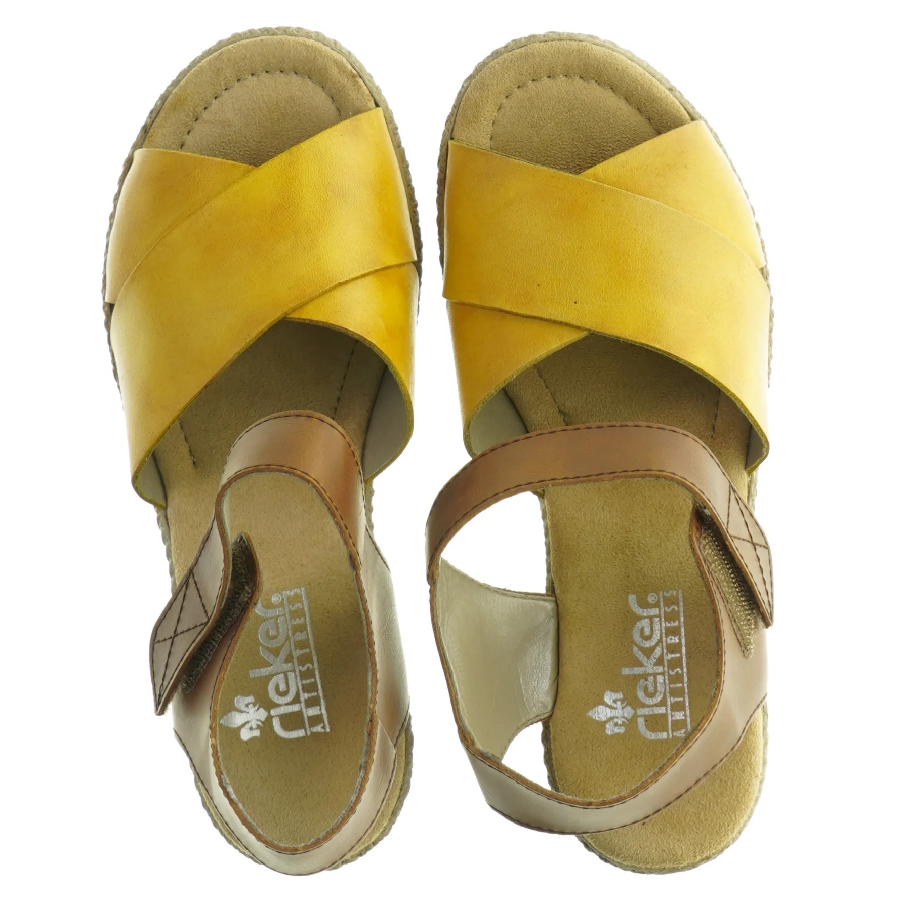 Lædersandaler med hæl fra Rieker (str. 37)