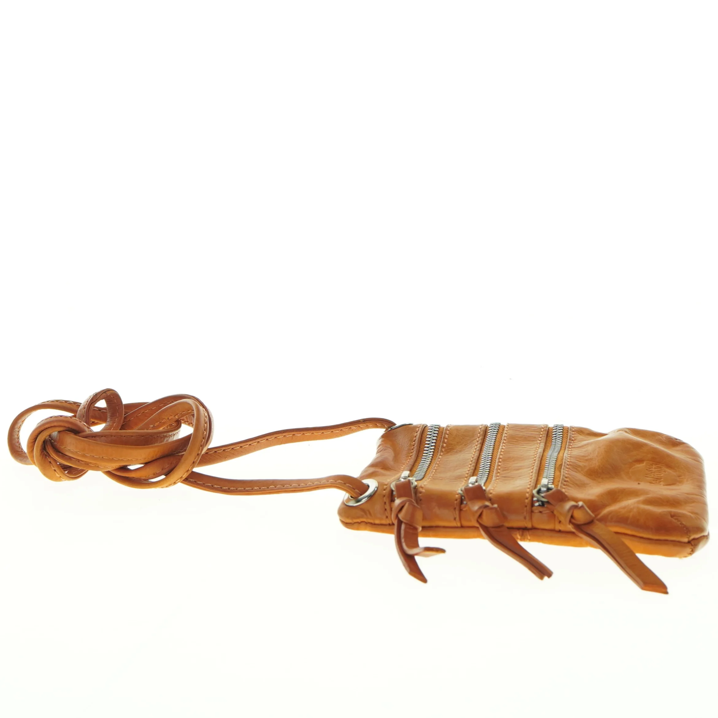 Læder crossover taske (str. 14 x 11 cm)