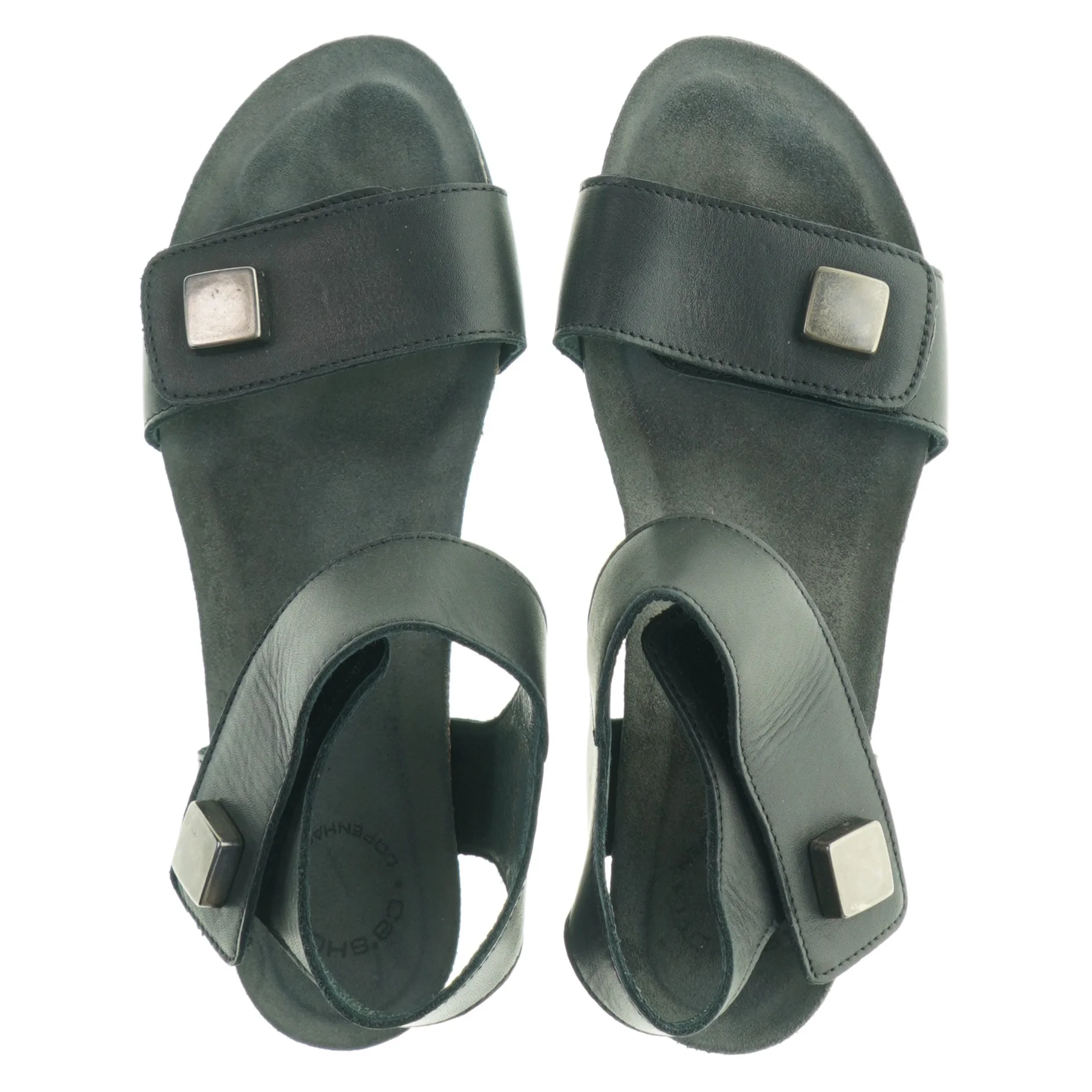 Sorte kilehælsandaler fra Cashott (str. 38)